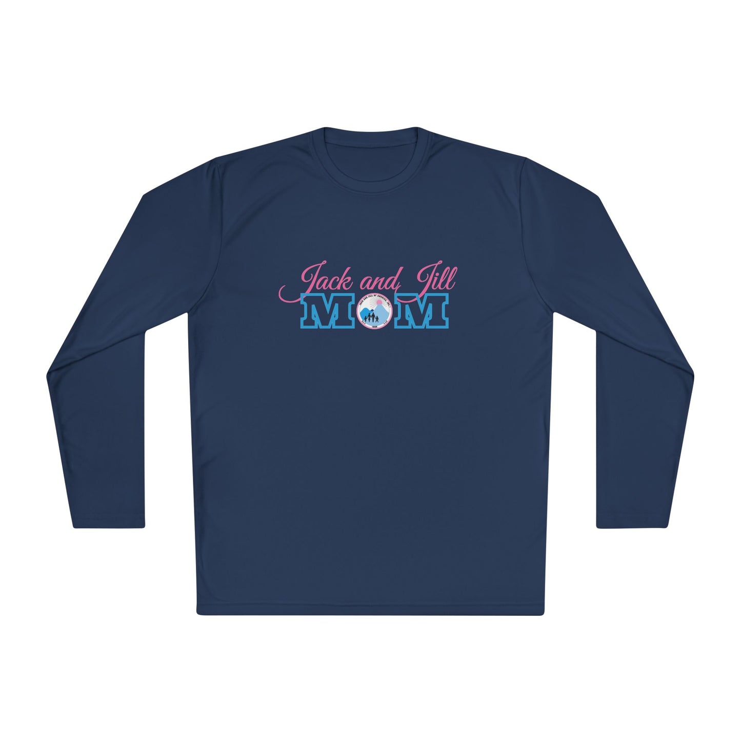Jack and Jill Mom -  Unisex Performance Long Sleeve Shirt - Pink and Blue