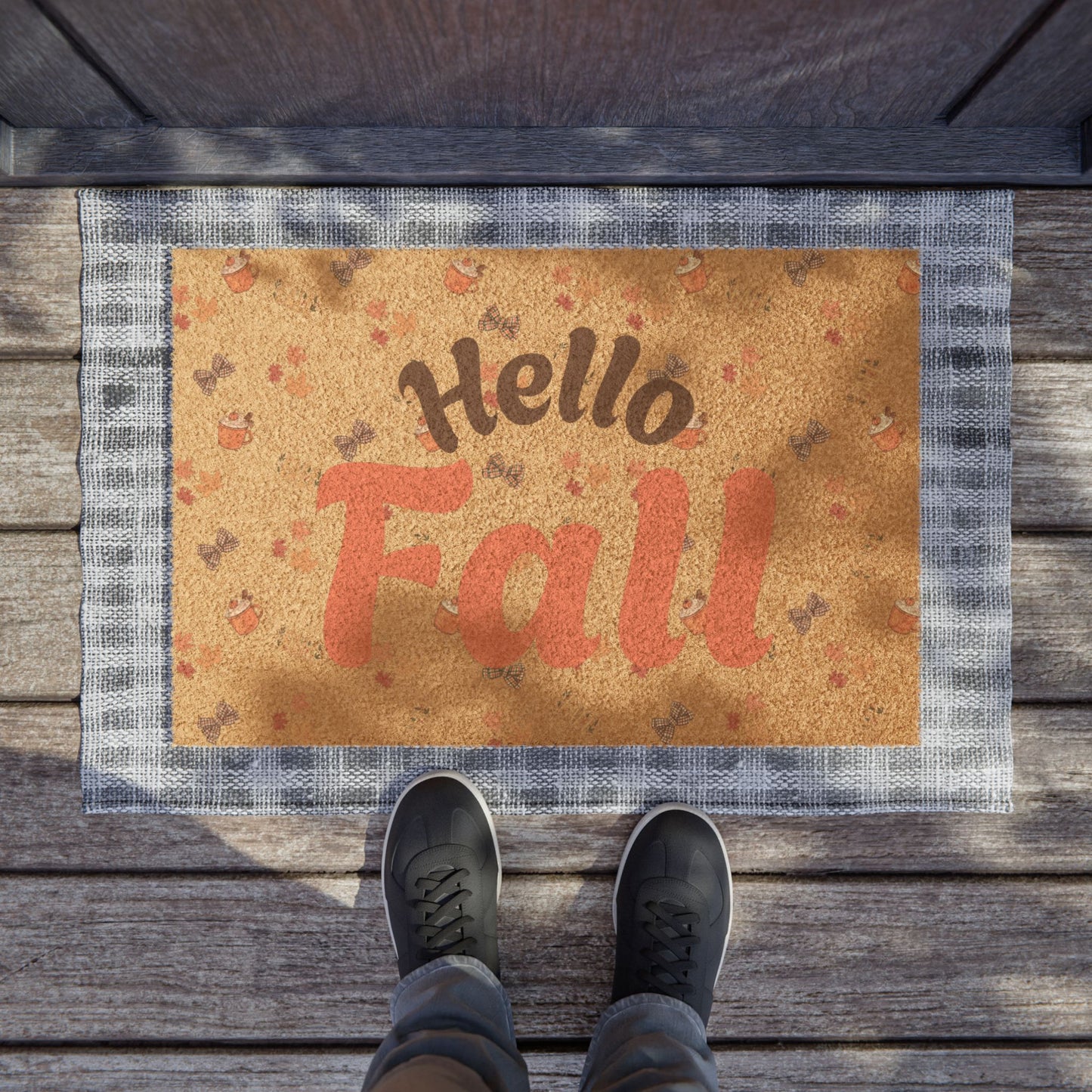 Spiced Fall Doormat – Hello Fall Coconut Coir Entryway Rug