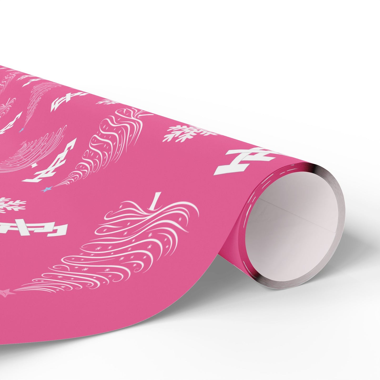 Jack and Jill Holiday Wrapping Paper - Pink