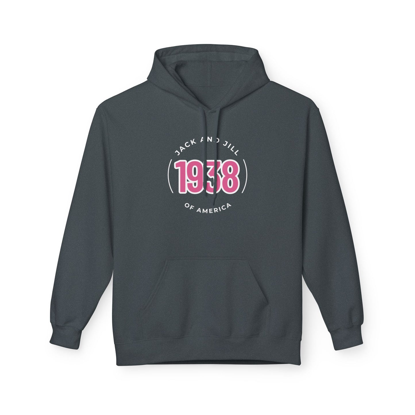 Jack and Jill Unisex Hoodie- Pink 1938 JJ Circle
