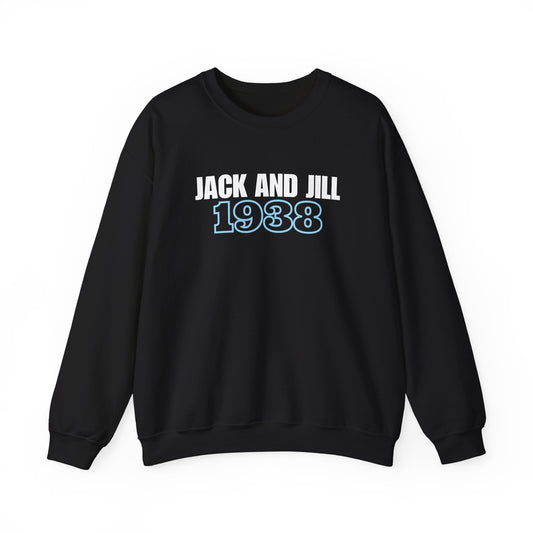 Jack and Jill 1938 Crewneck - White & Blue