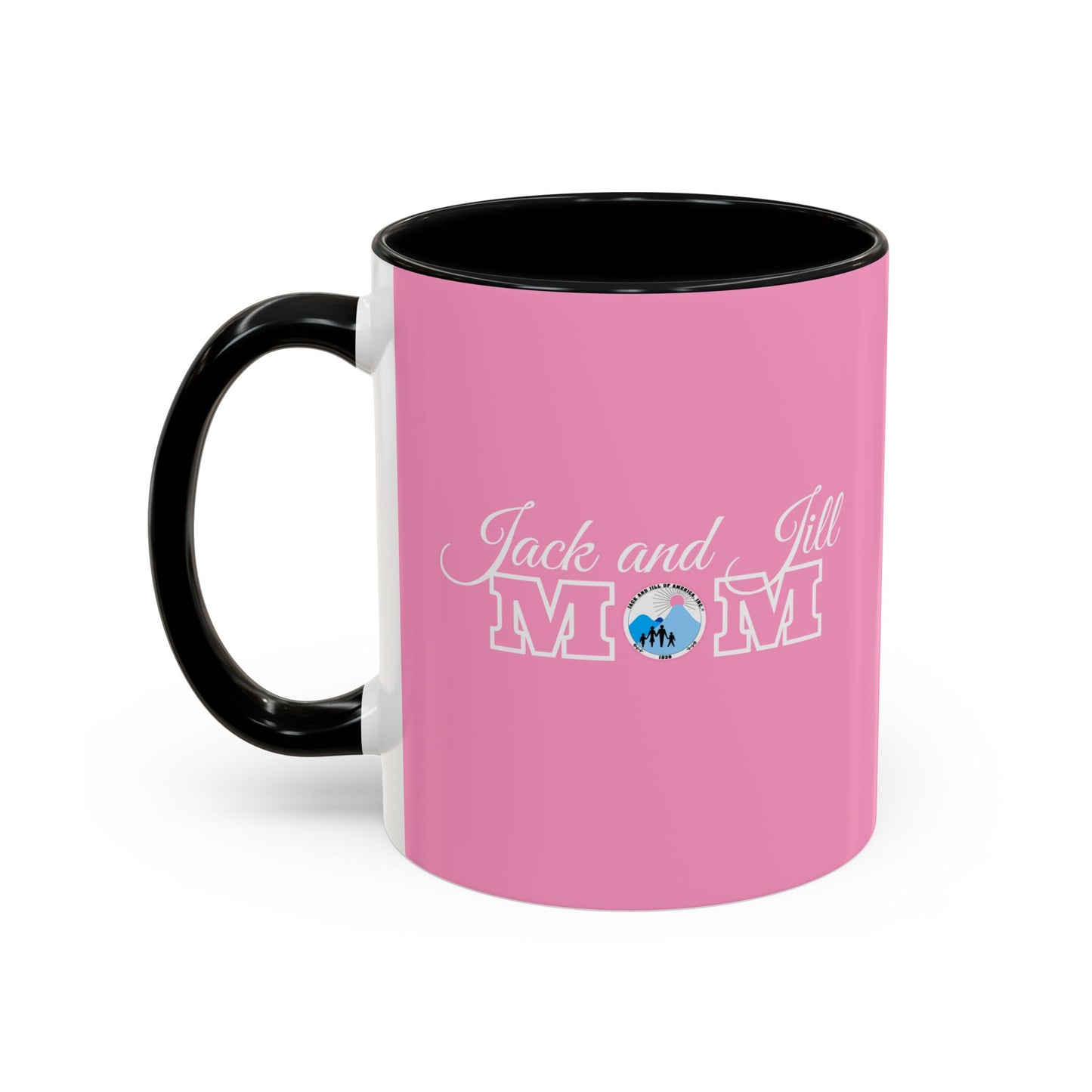 Jack and Jill Mom Accent Coffee Mug – Pink Ceramic 11/15oz Gift for Mothers