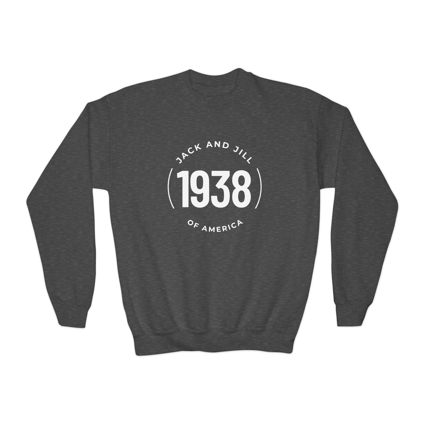 Jack and Jill Youth Sweatshirt - White JJ Circle