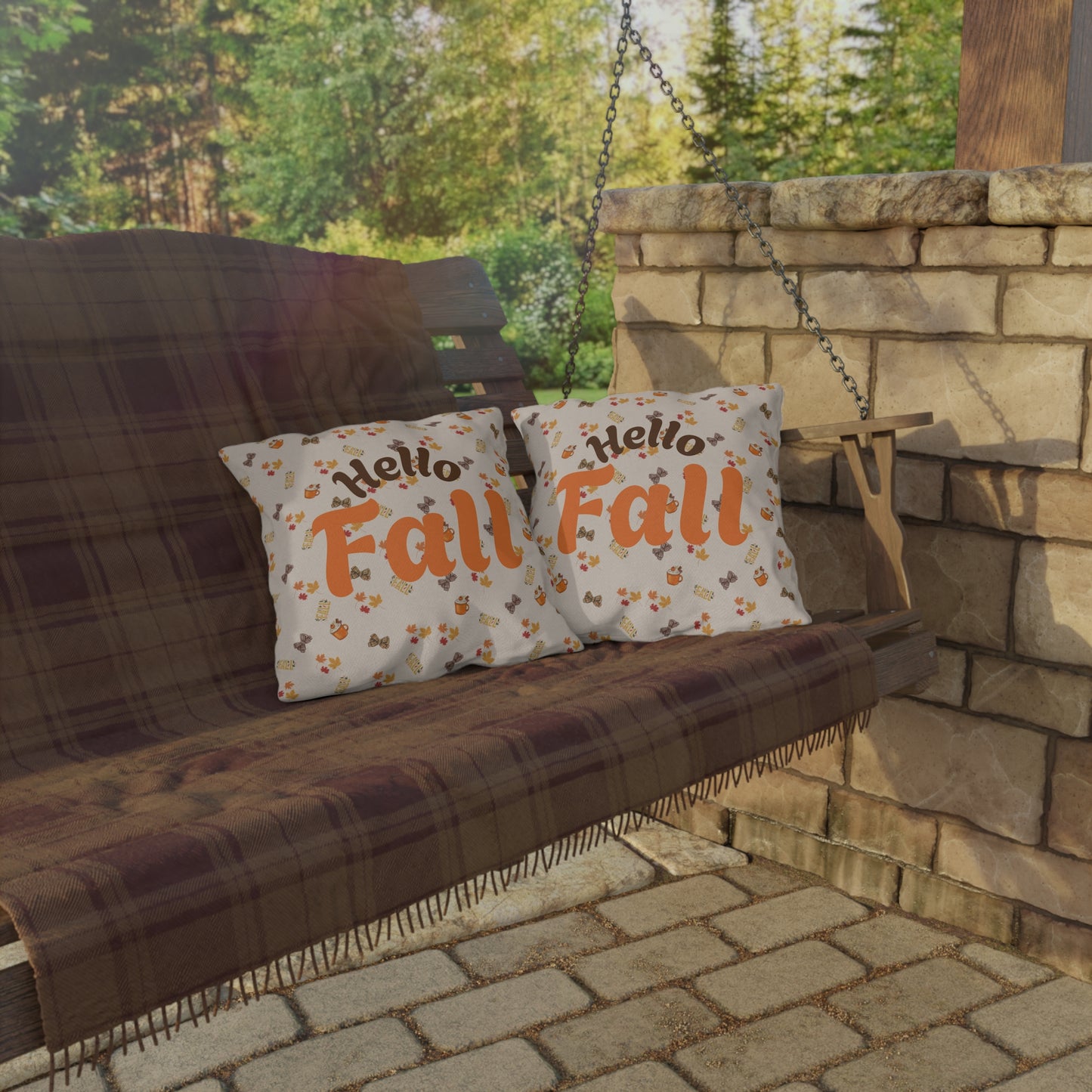 Outdoor Spiced Pillows – Waterproof & UV-Resistant Fall Patio Décor