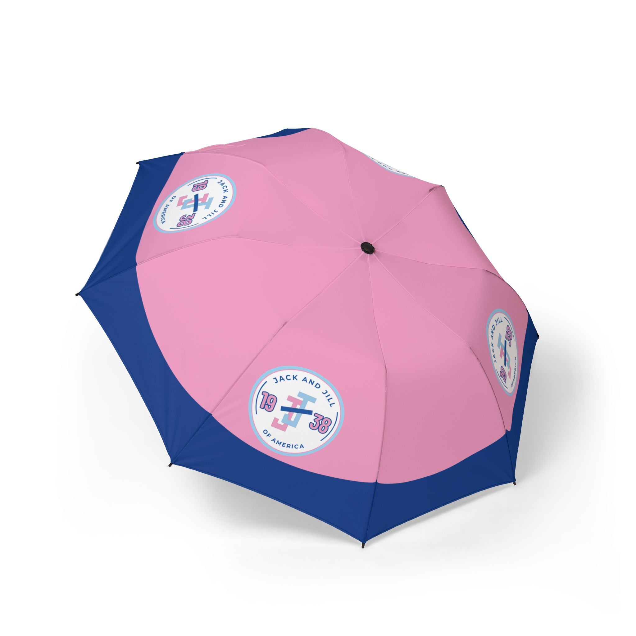 Jack and Jill Semi-Automatic Foldable Umbrella - Pink and