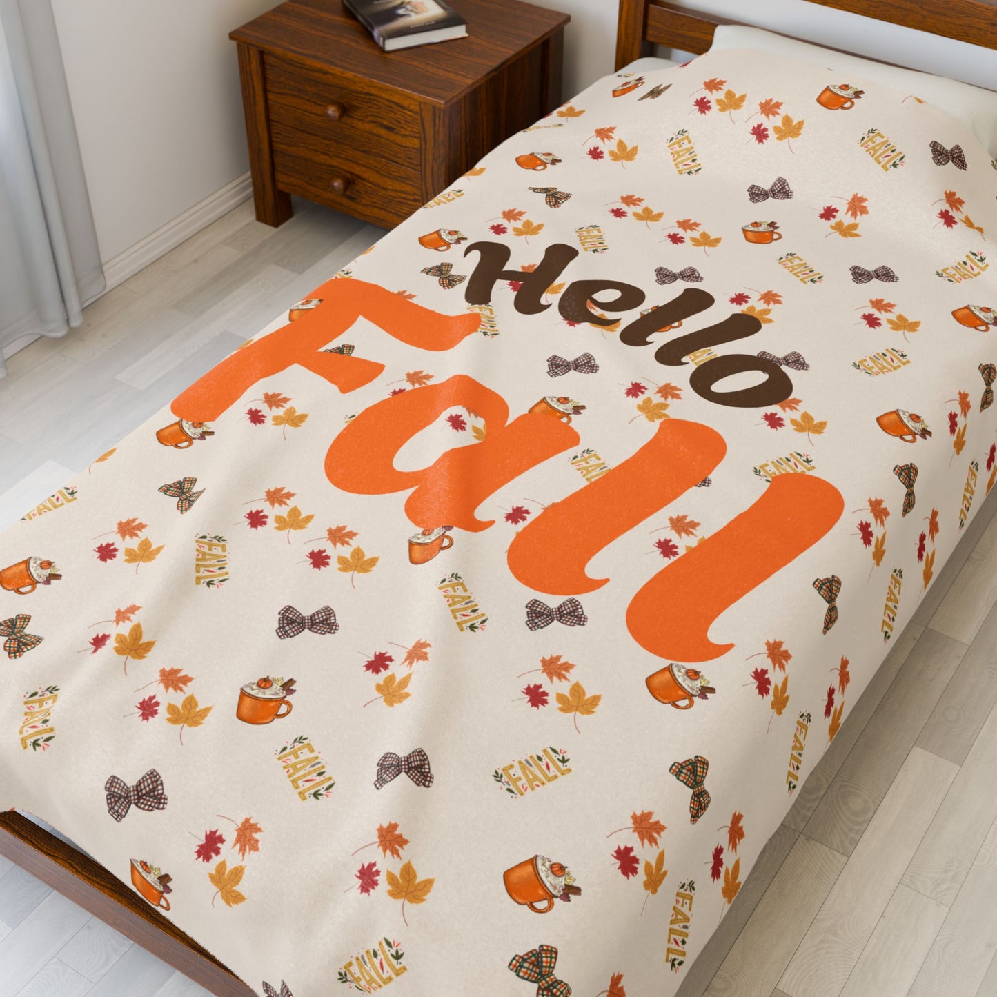 Spiced Velveteen Plush Blanket – Cozy Fall Throw for Home & Gifting