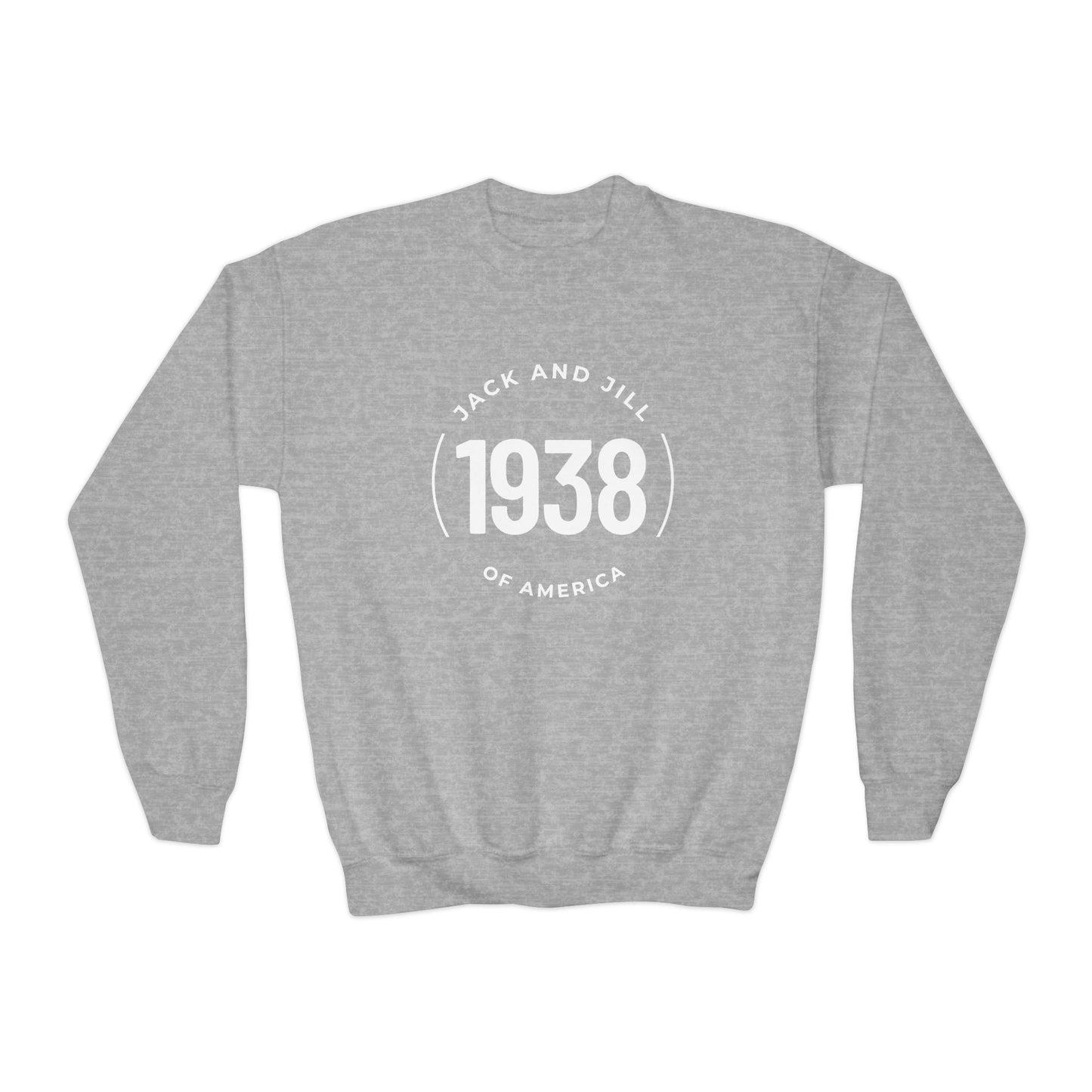 Jack and Jill Youth Sweatshirt - White JJ Circle