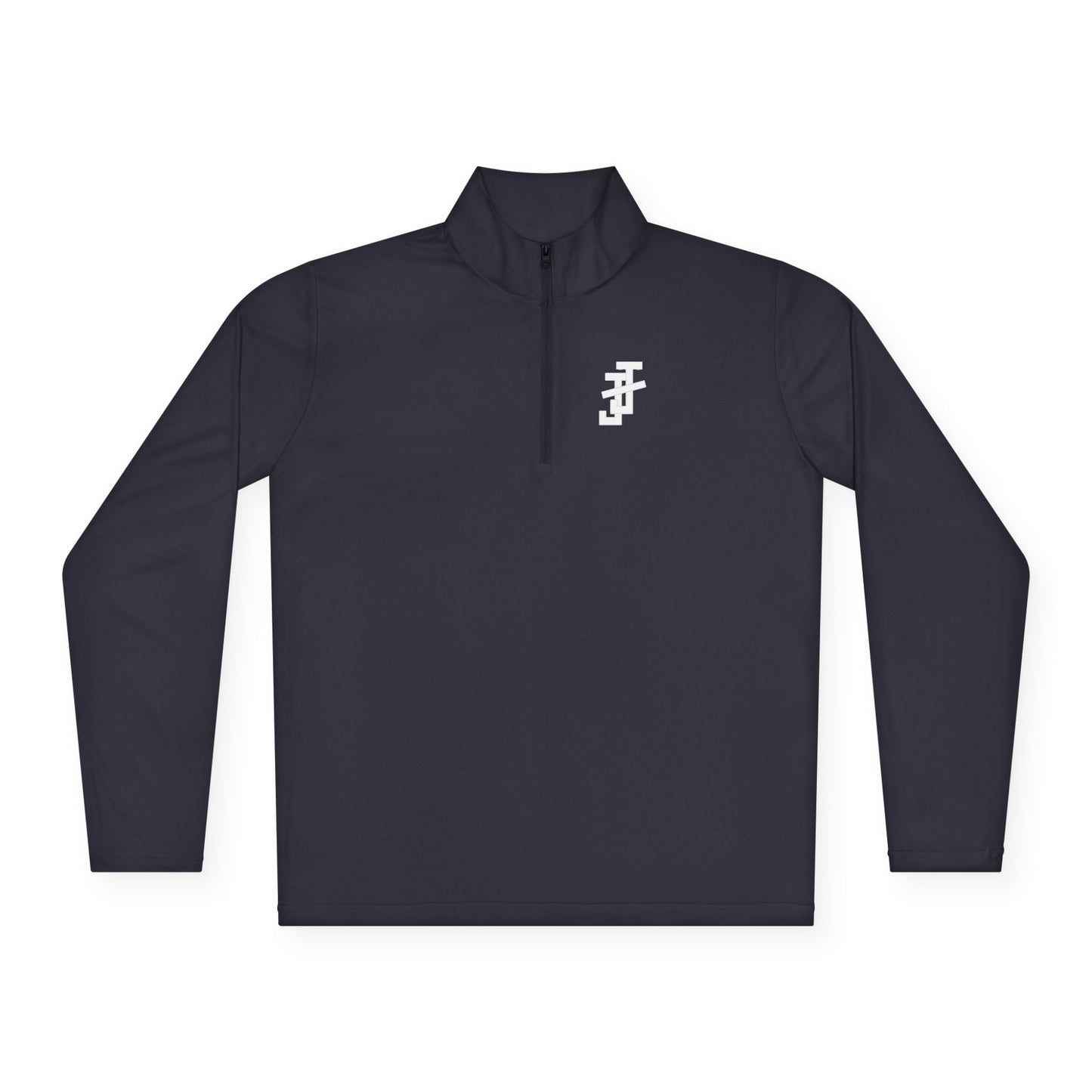 Jack and Jill Collar Unisex 1/4-Zip - White JJ - EMBROIDERED
