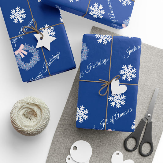 Jack and Jill Happy Holidays Wrapping Paper