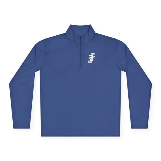 Jack and Jill Collar Unisex 1/4-Zip - White JJ Print