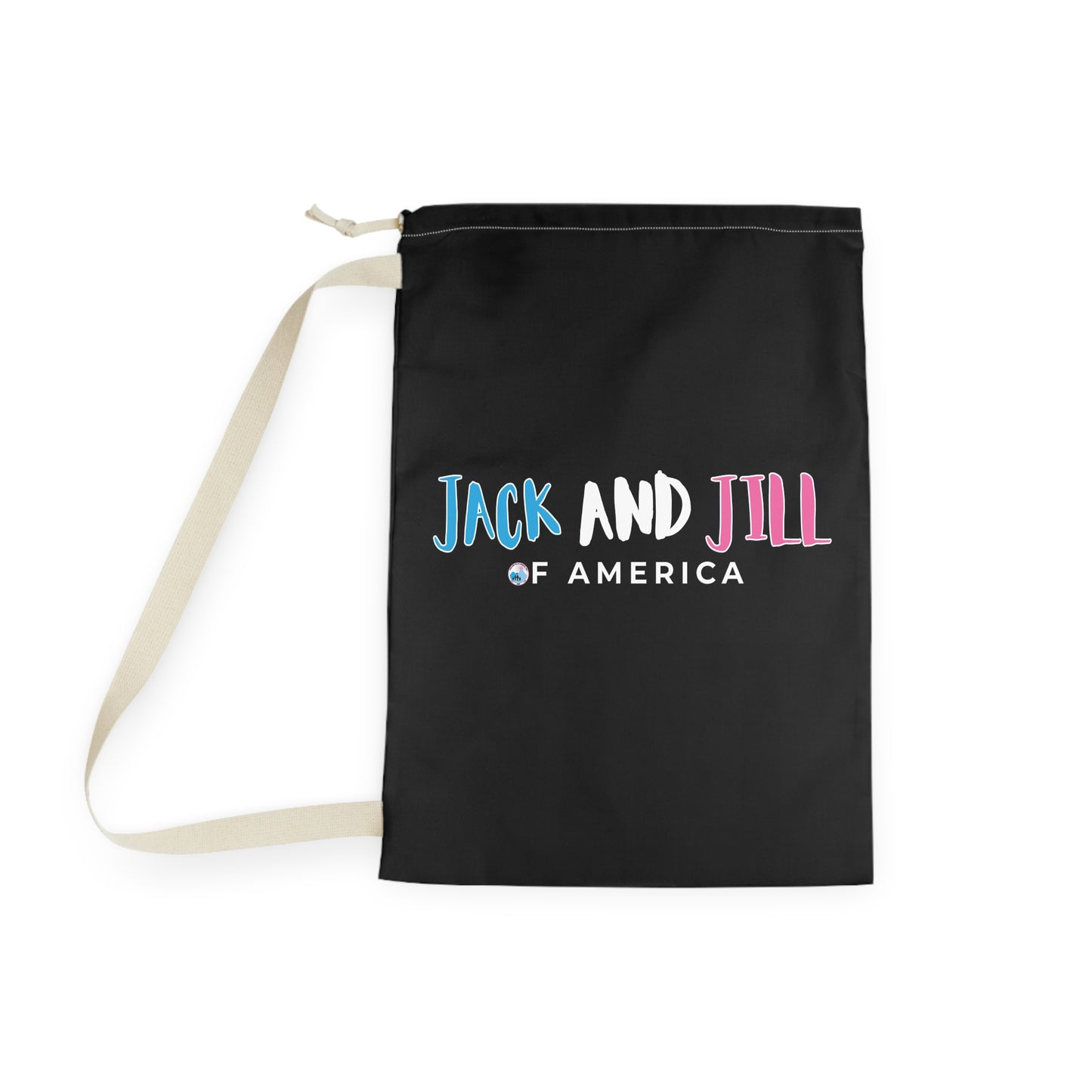 Jack and Jill of America Laundry Bag — Drawstring College Dorm & Travel Dirty Clothes Sack
