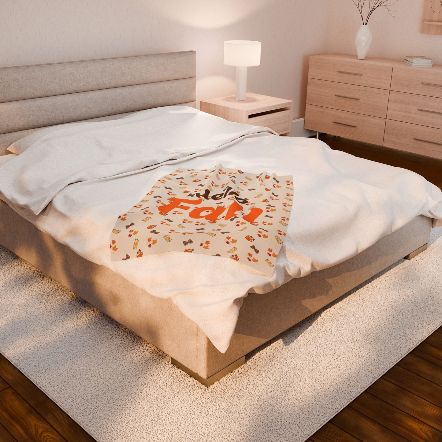 Spiced Velveteen Plush Blanket – Cozy Fall Throw for Home & Gifting