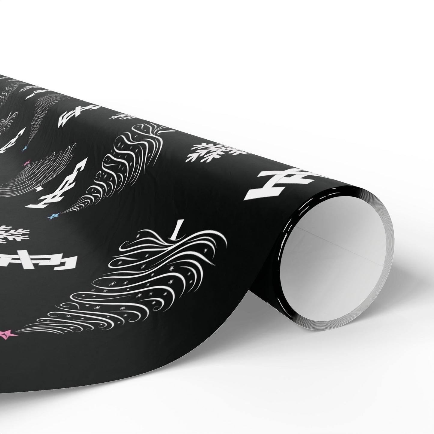 Jack and Jill Holiday Wrapping Paper - Black