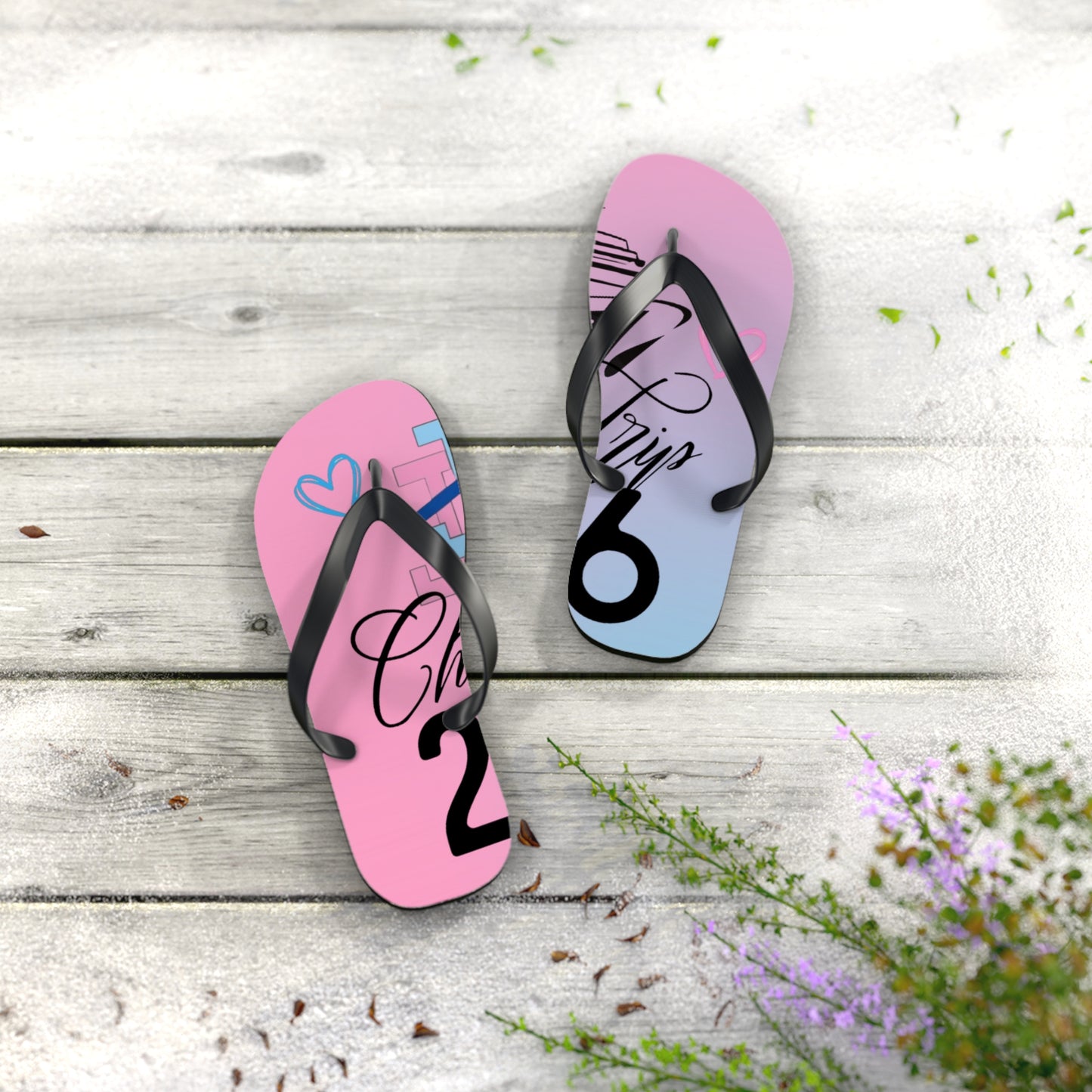 Miami Chapter - Beach Sandals Pink and Blue