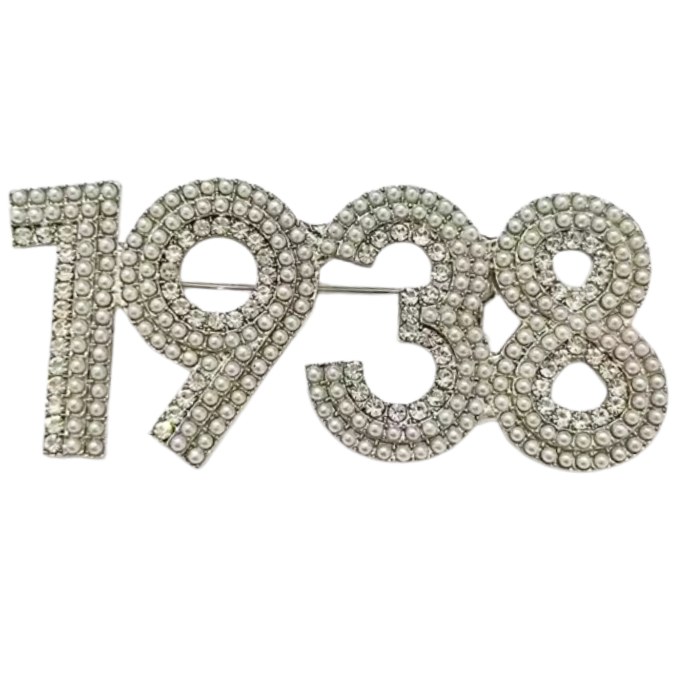 Jack and Jill 1938 Rhinestone Pearl Brooch