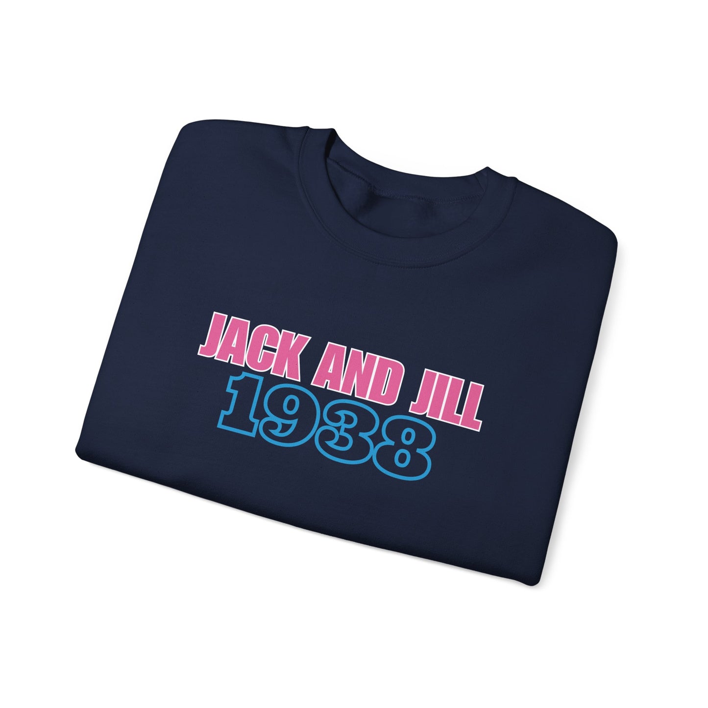 Jack and Jill 1938 Crewneck - Pink & Blue