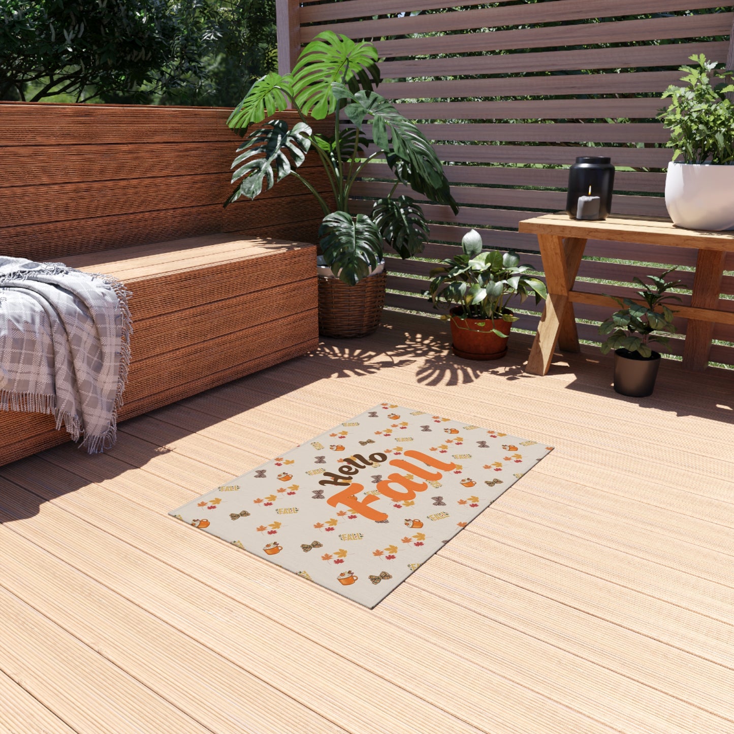 Spiced Outdoor Rug – Vibrant Polyester Chenille Patio & Deck Décor