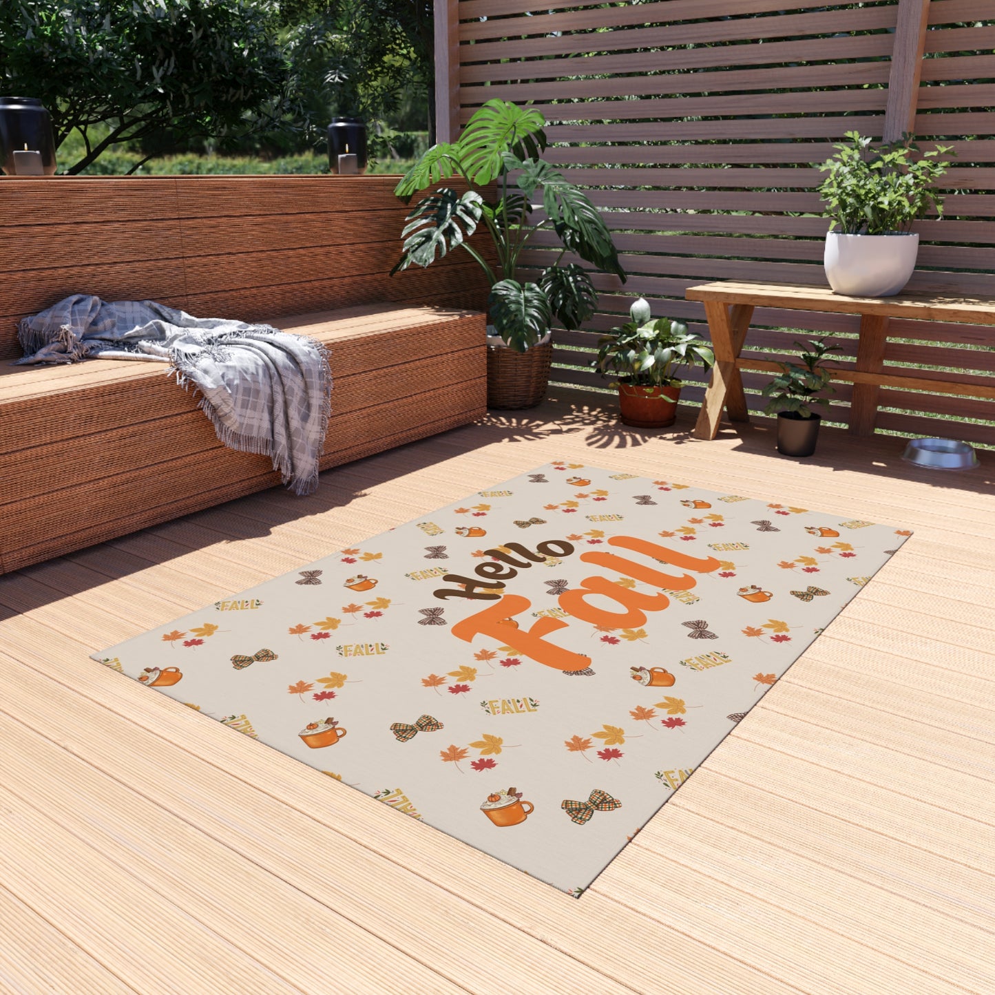 Spiced Outdoor Rug – Vibrant Polyester Chenille Patio & Deck Décor