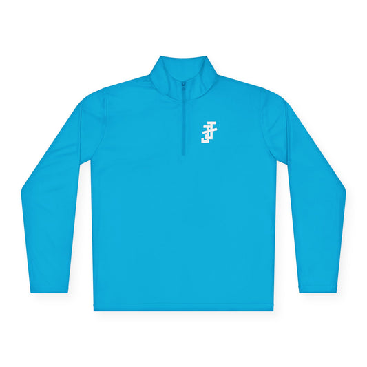 Jack and Jill Collar Unisex 1/4-Zip - White JJ - EMBROIDERED