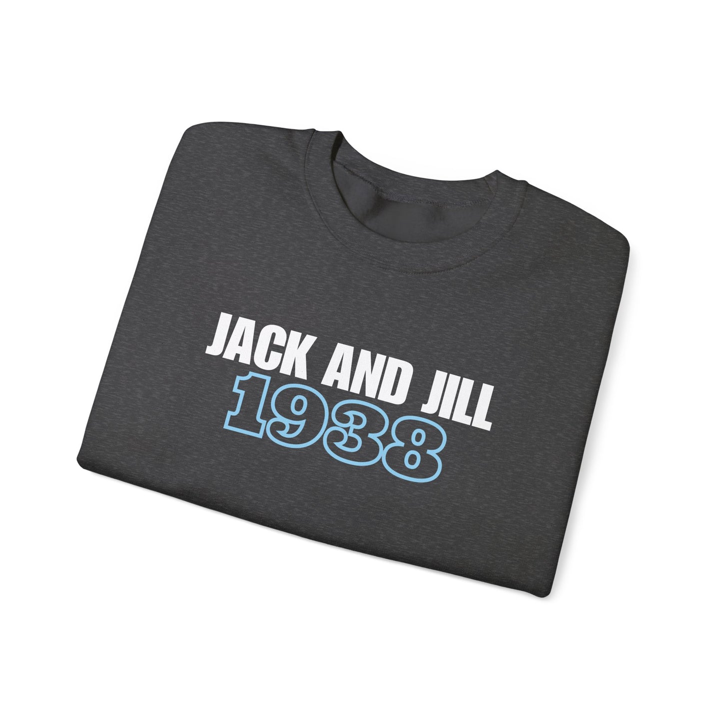 Jack and Jill 1938 Crewneck - White & Blue