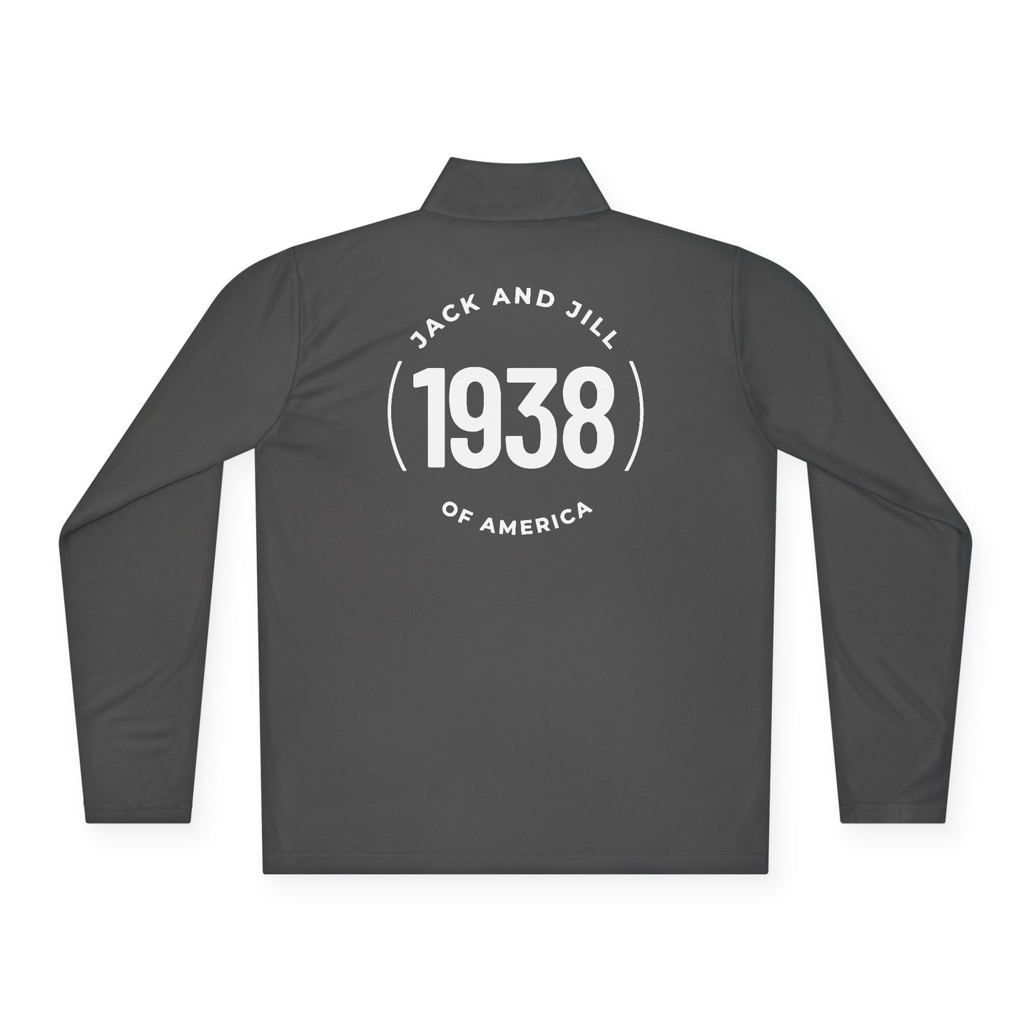 Jack and Jill Collar Unisex 1/4-Zip - White JJ and 1938 Circle