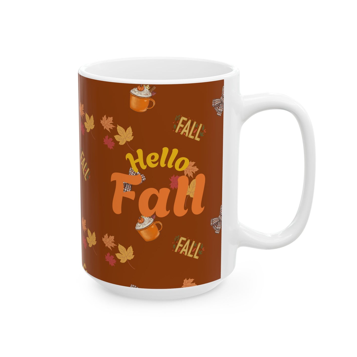 Spiced Latte Fall Ceramic Mug – Cozy Coffee & Tea Cup