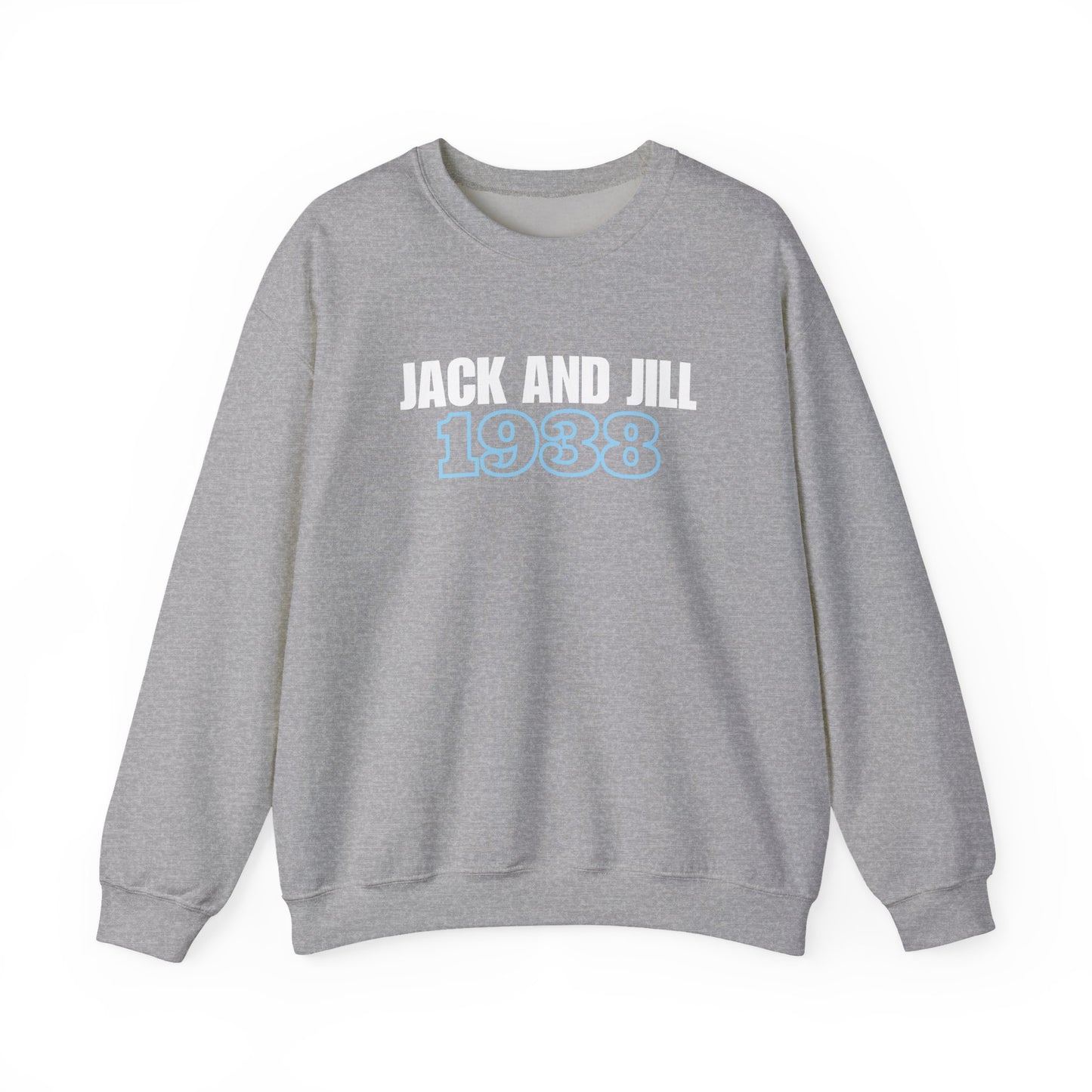 Jack and Jill 1938 Crewneck - White & Blue