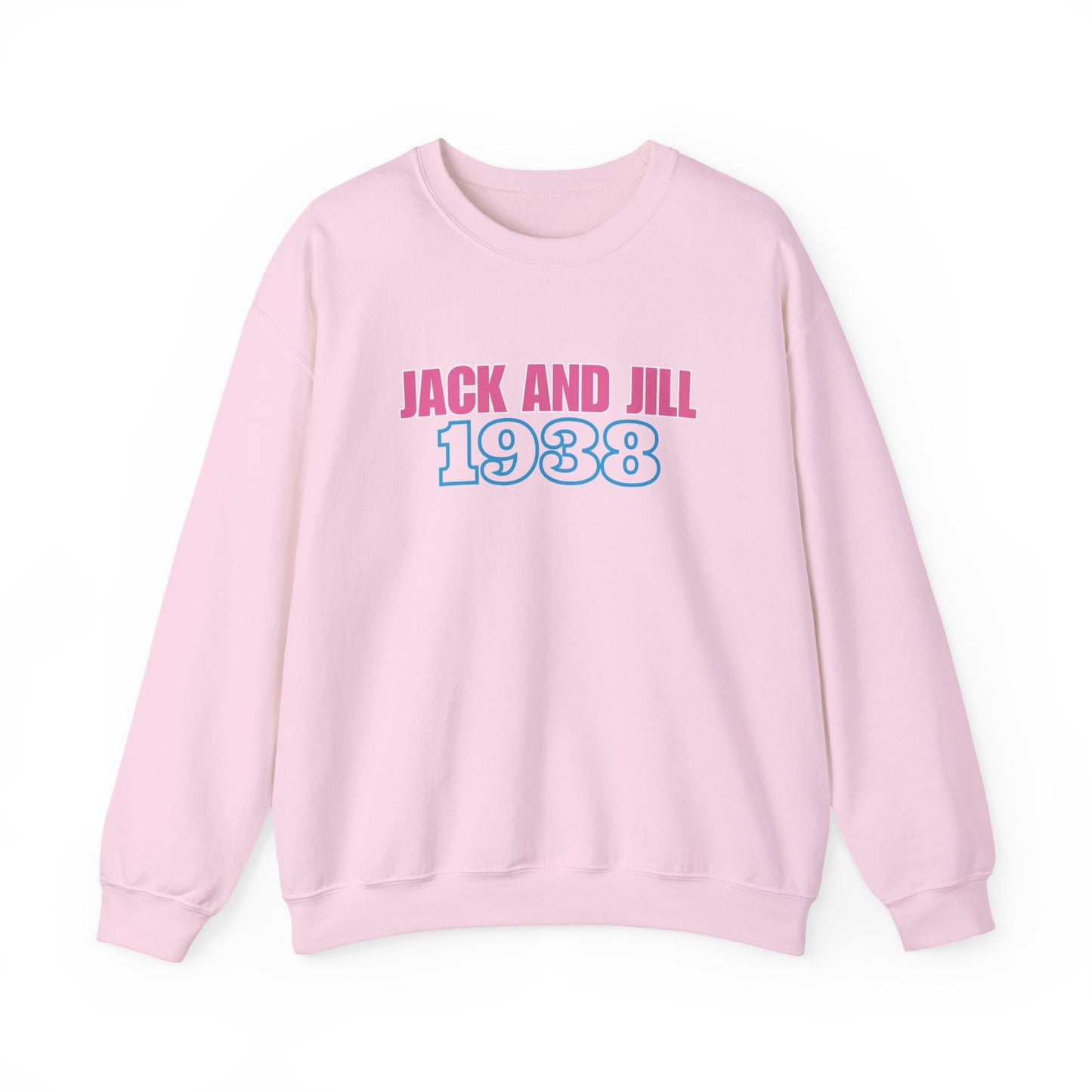 Jack and Jill 1938 Crewneck - Pink & Blue