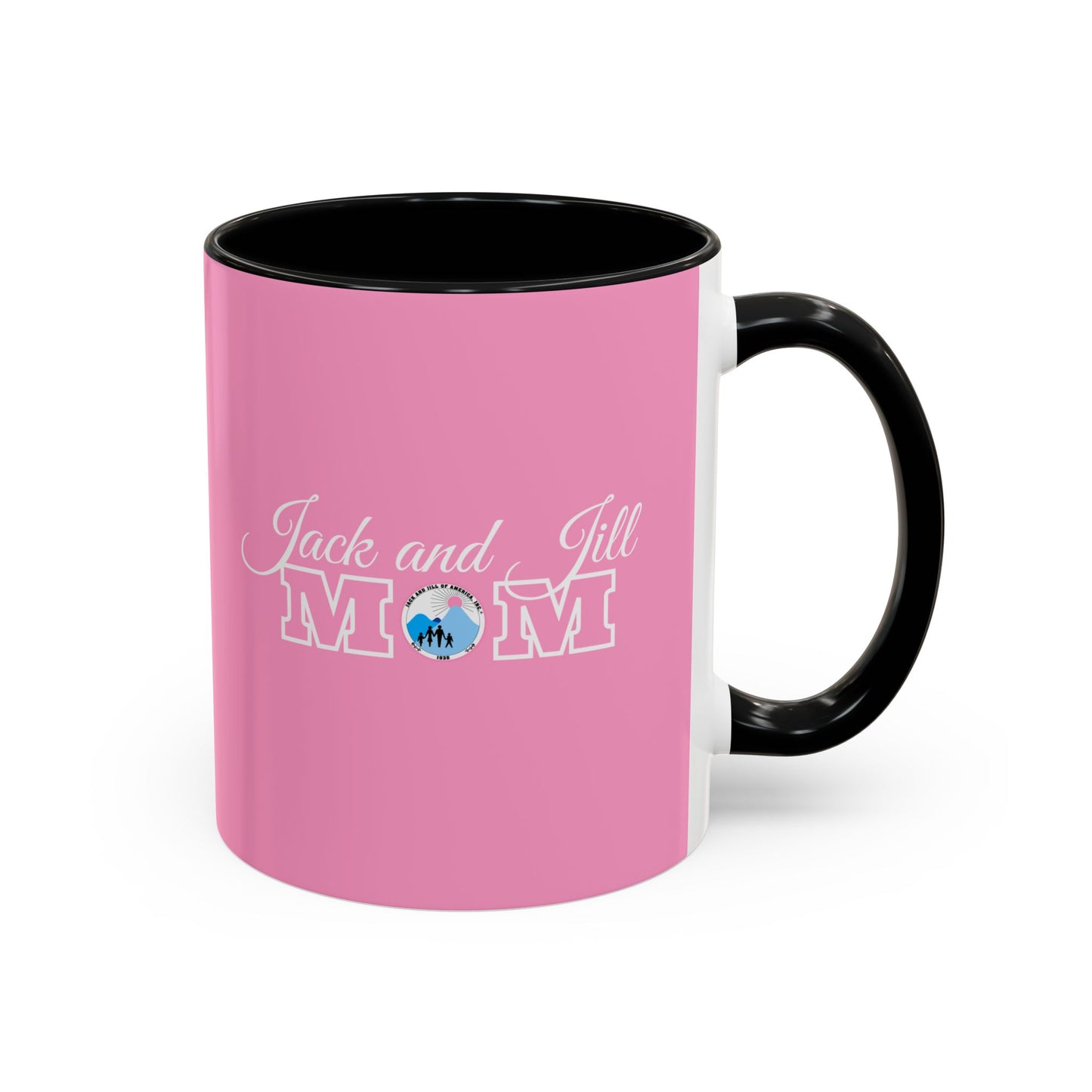 Jack and Jill Mom Accent Coffee Mug – Pink Ceramic 11/15oz Gift for Mothers