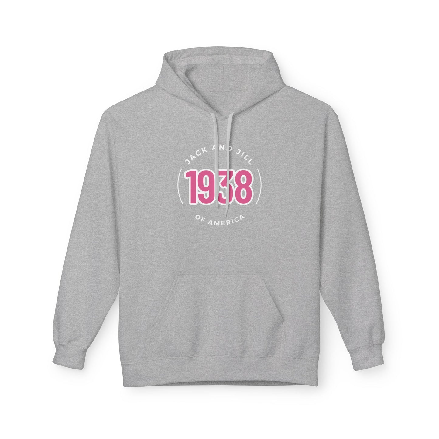 Jack and Jill Unisex Hoodie- Pink 1938 JJ Circle