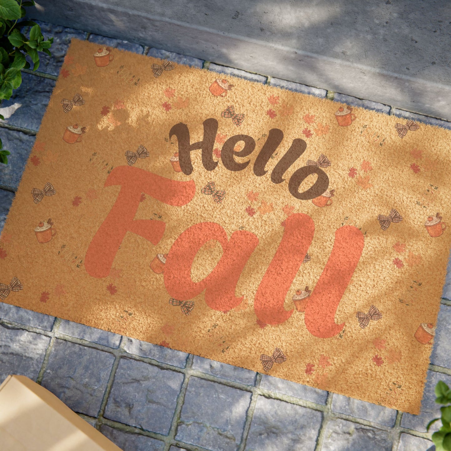 Spiced Fall Doormat – Hello Fall Coconut Coir Entryway Rug