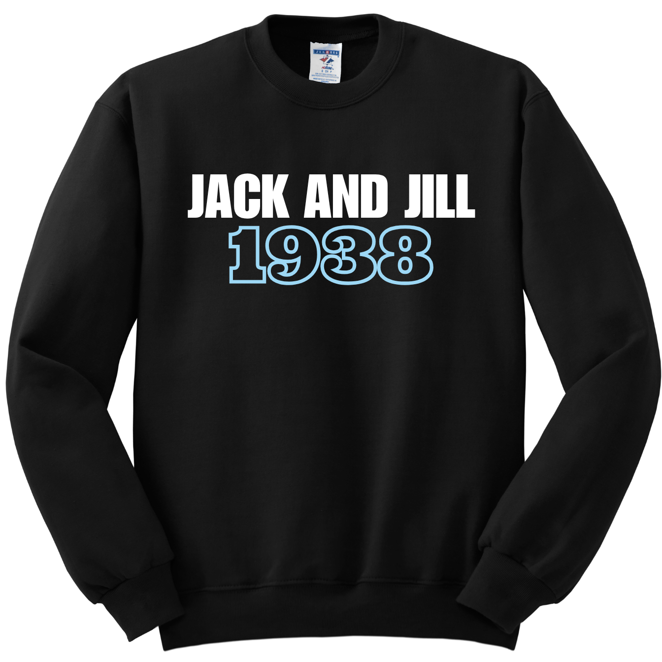 Jack and Jill 1938 Crewneck - White & Blue