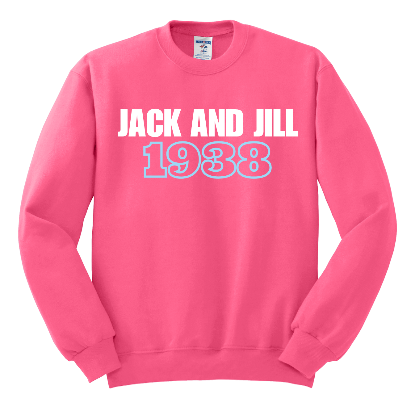Jack and Jill 1938 Crewneck - White & Blue