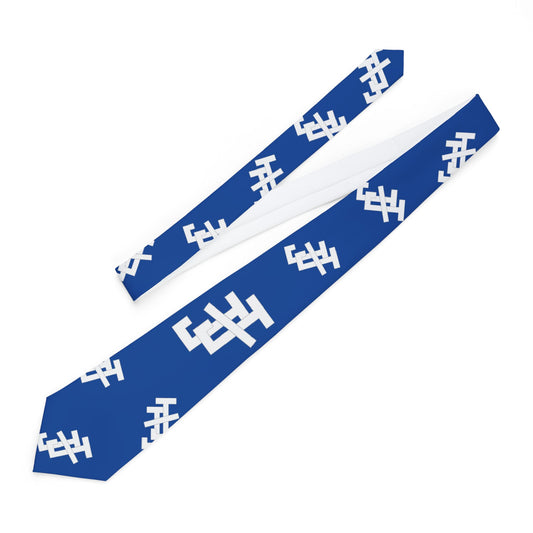 Jack and Jill Necktie - White JJ Blue