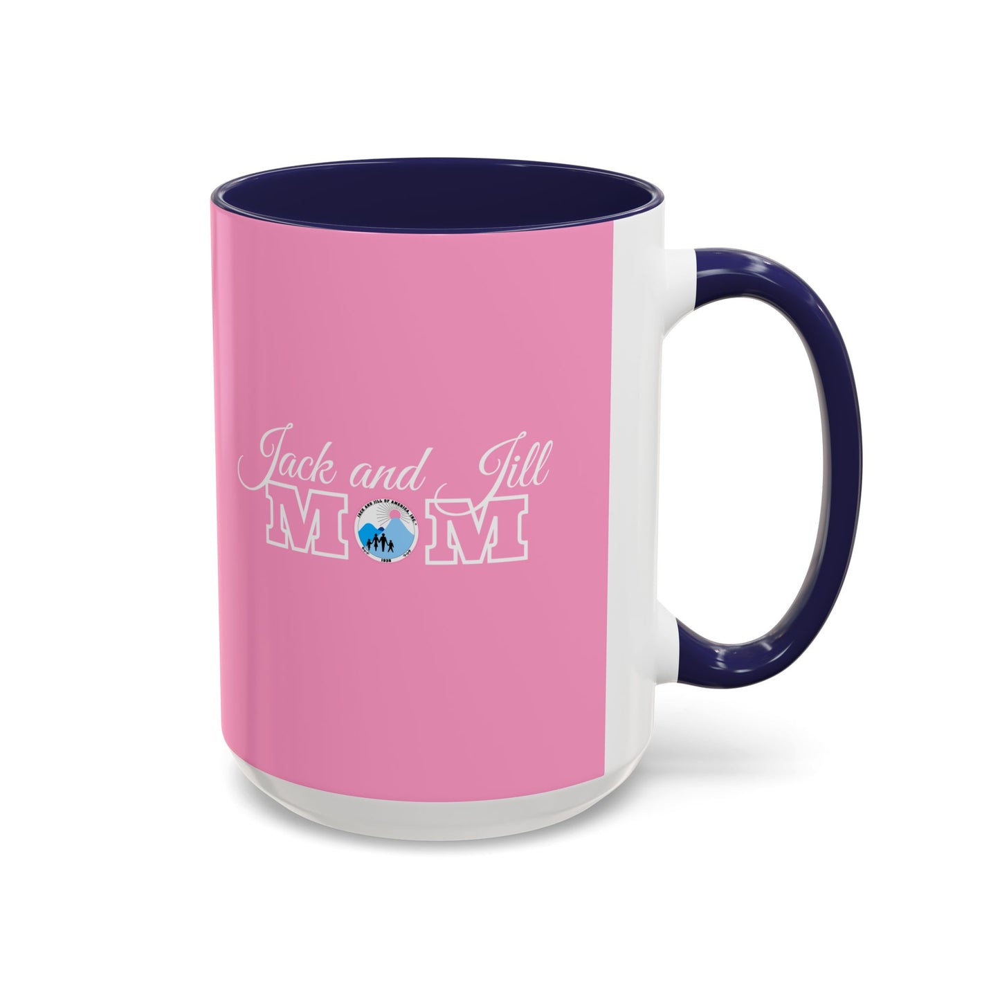 Jack and Jill Mom Accent Coffee Mug – Pink Ceramic 11/15oz Gift for Mothers