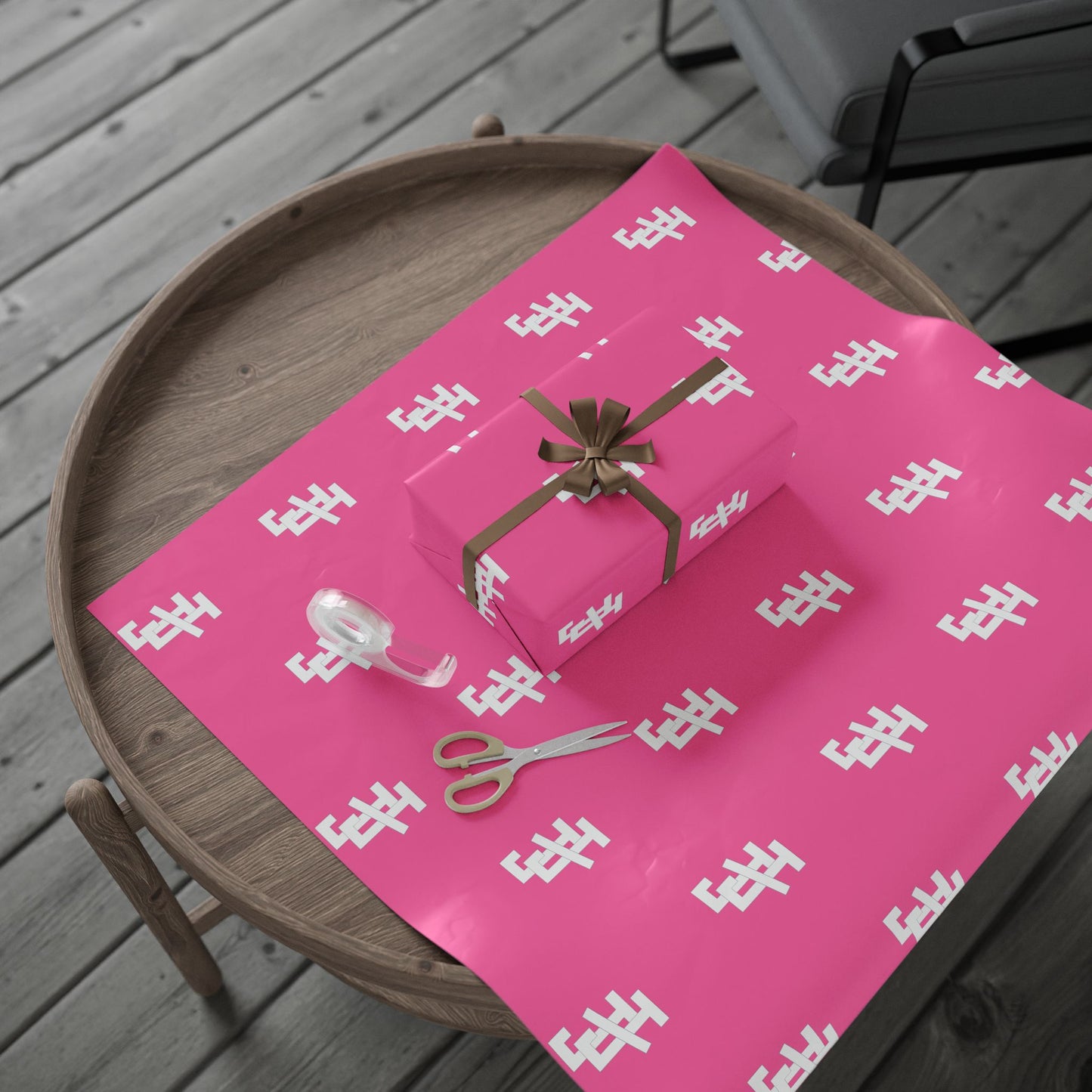 Jack and Jill Wrapping Paper - Vibrant Pink