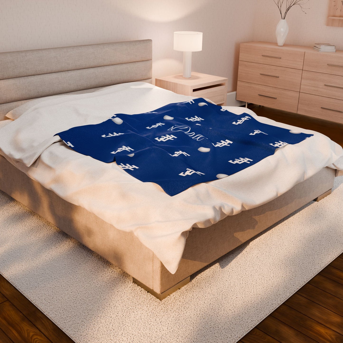 Jack and Jill of America Plush Blanket - Dad Blue