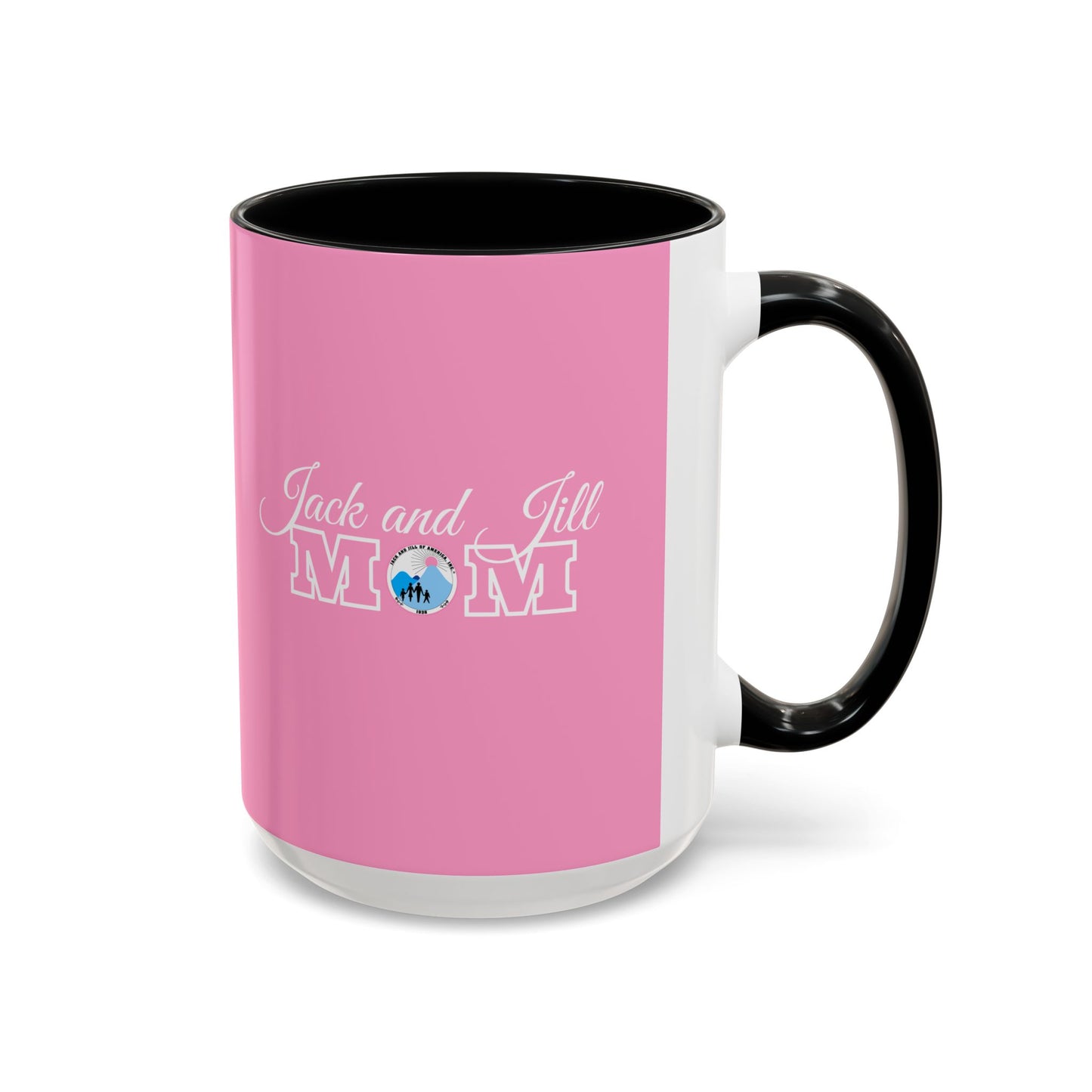 Jack and Jill Mom Accent Coffee Mug – Pink Ceramic 11/15oz Gift for Mothers