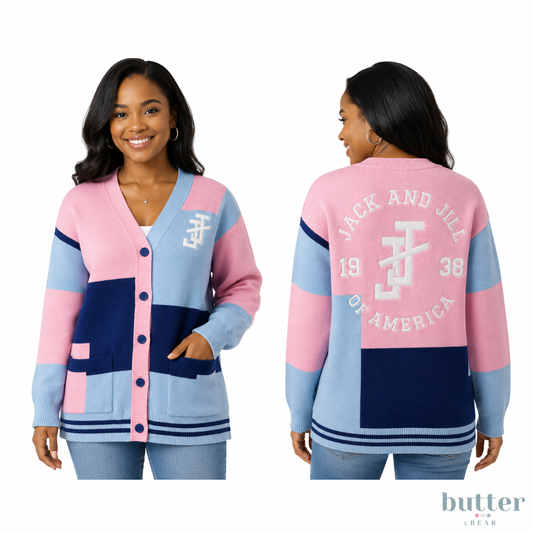 Jack and Jill Oversized Color Block Cardigan
