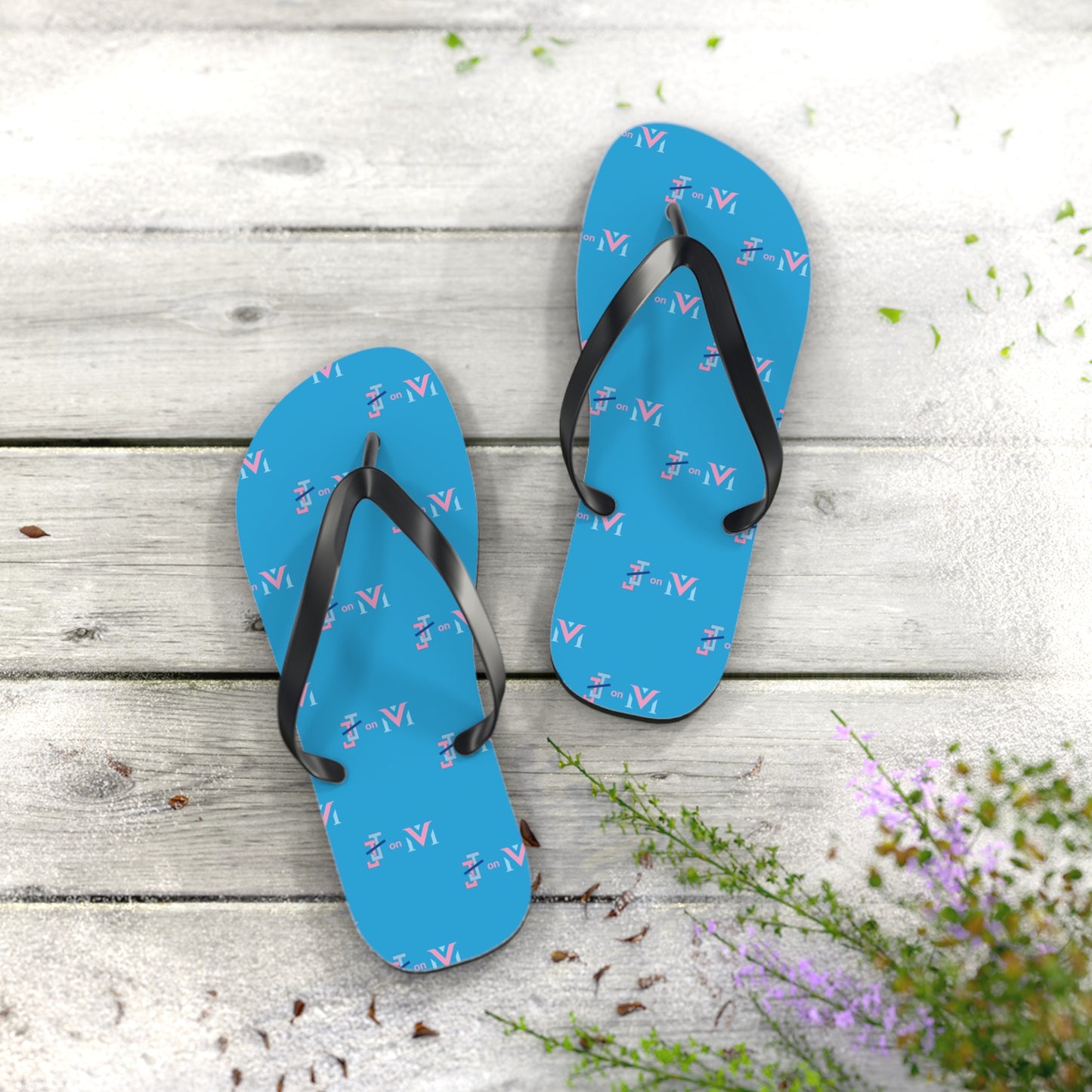 JJ on MV Flip Flops - Blue