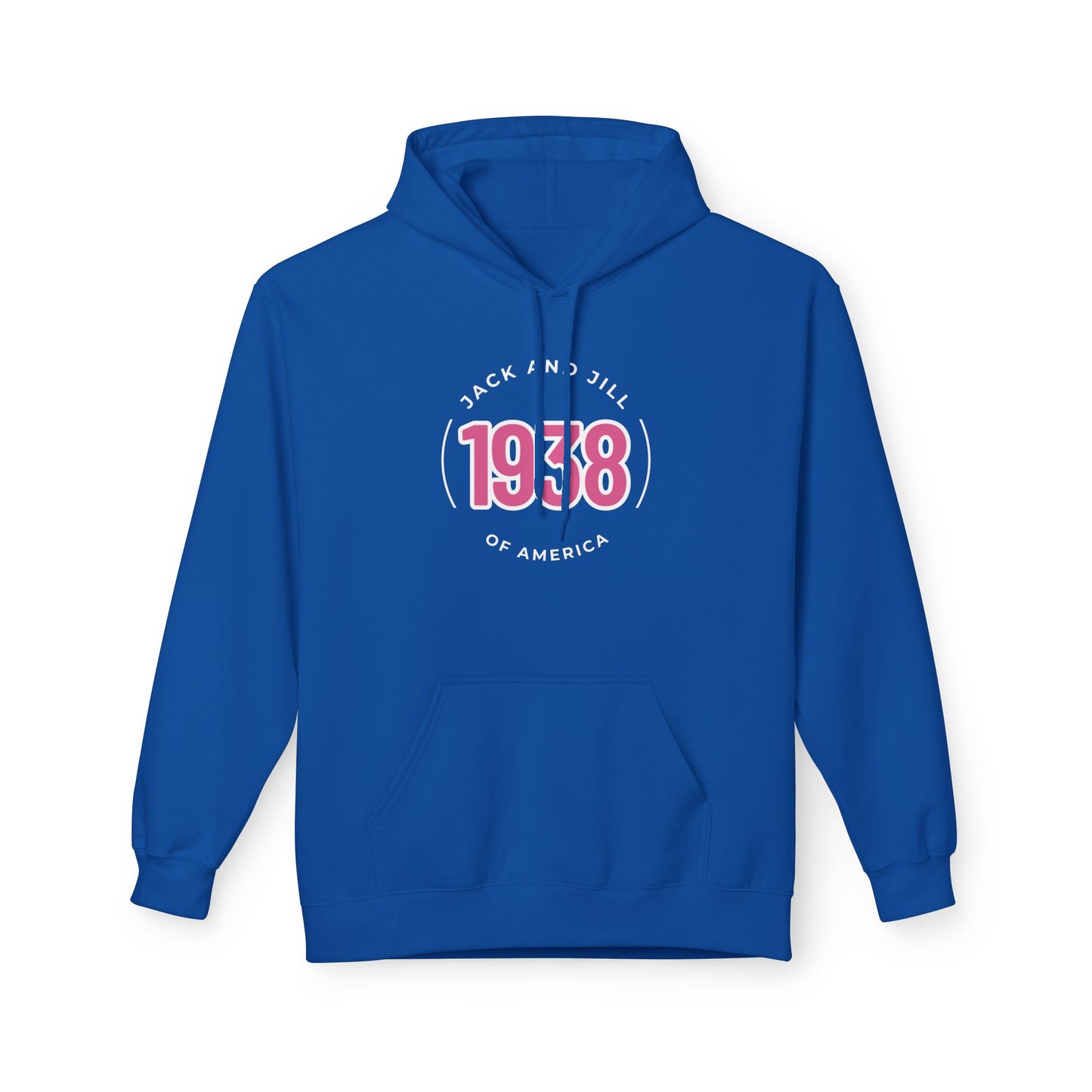 Jack and Jill Unisex Hoodie- Pink 1938 JJ Circle