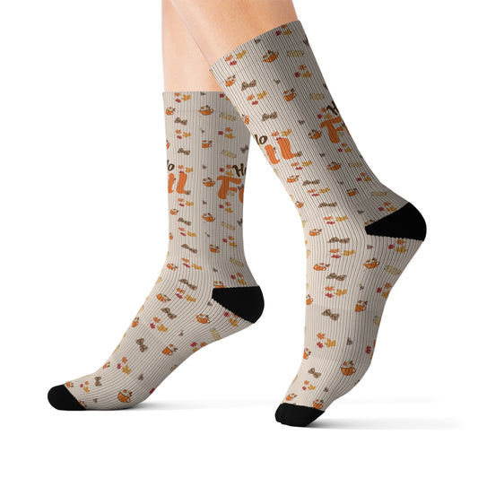 Spiced Crew Socks – Cozy Fleece-Lined