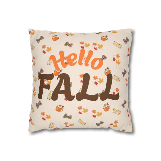 Spiced Faux Suede Pillow – Cozy Fall Decorative Accent