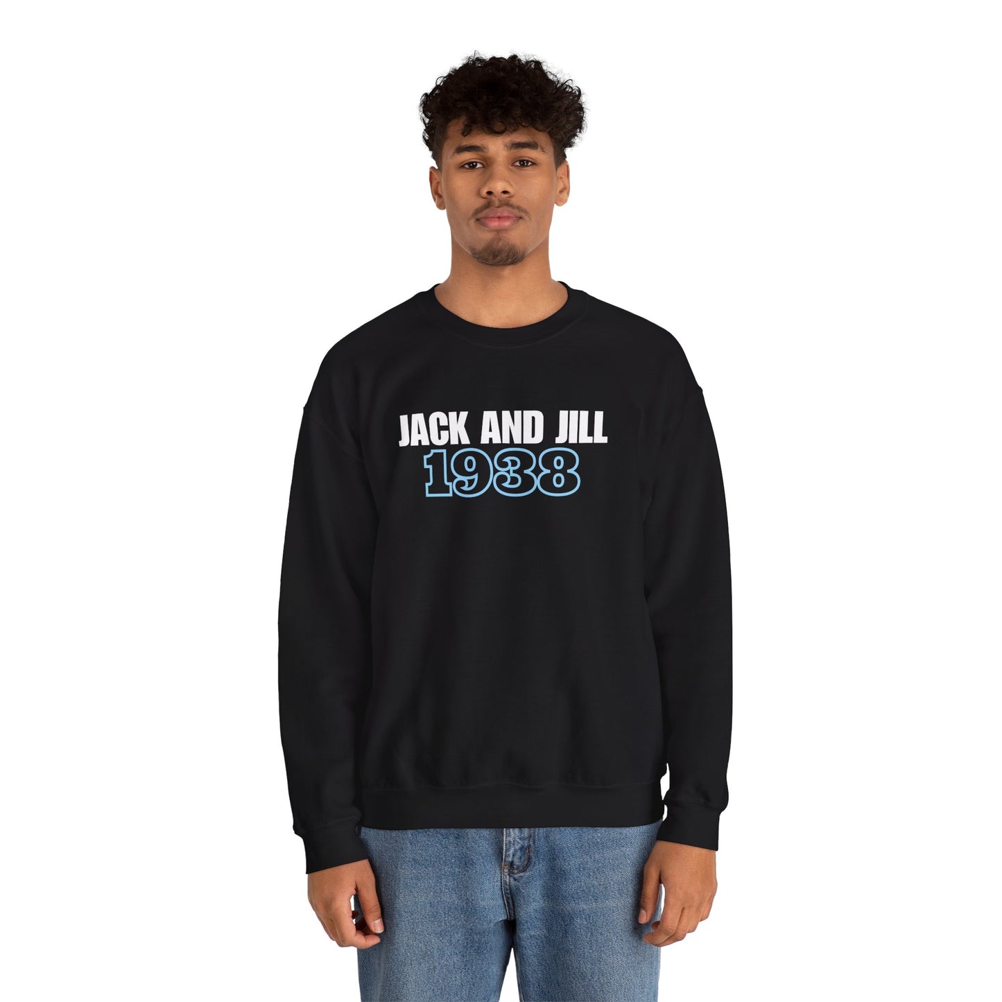 Jack and Jill 1938 Crewneck - White & Blue
