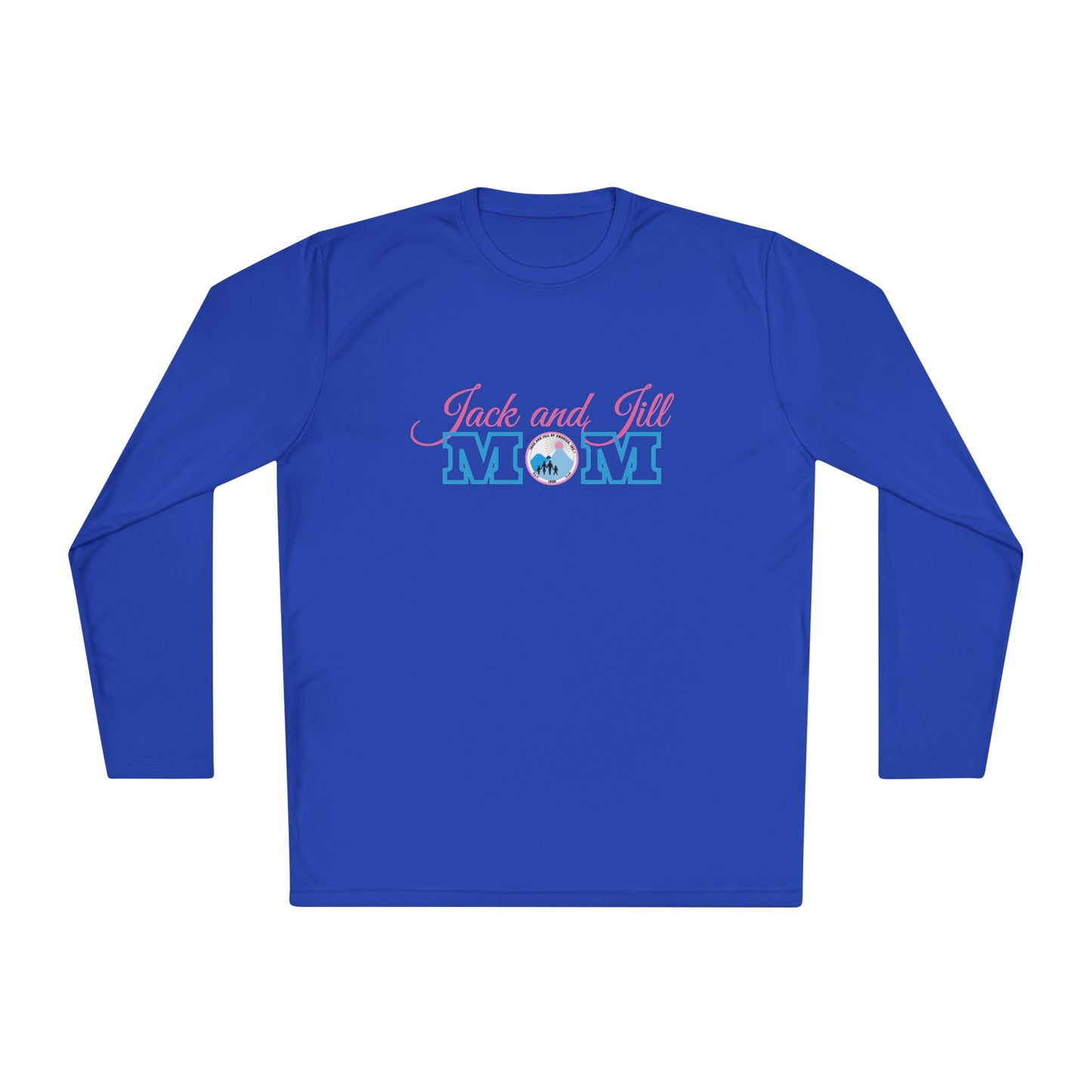 Jack and Jill Mom -  Unisex Performance Long Sleeve Shirt - Pink and Blue