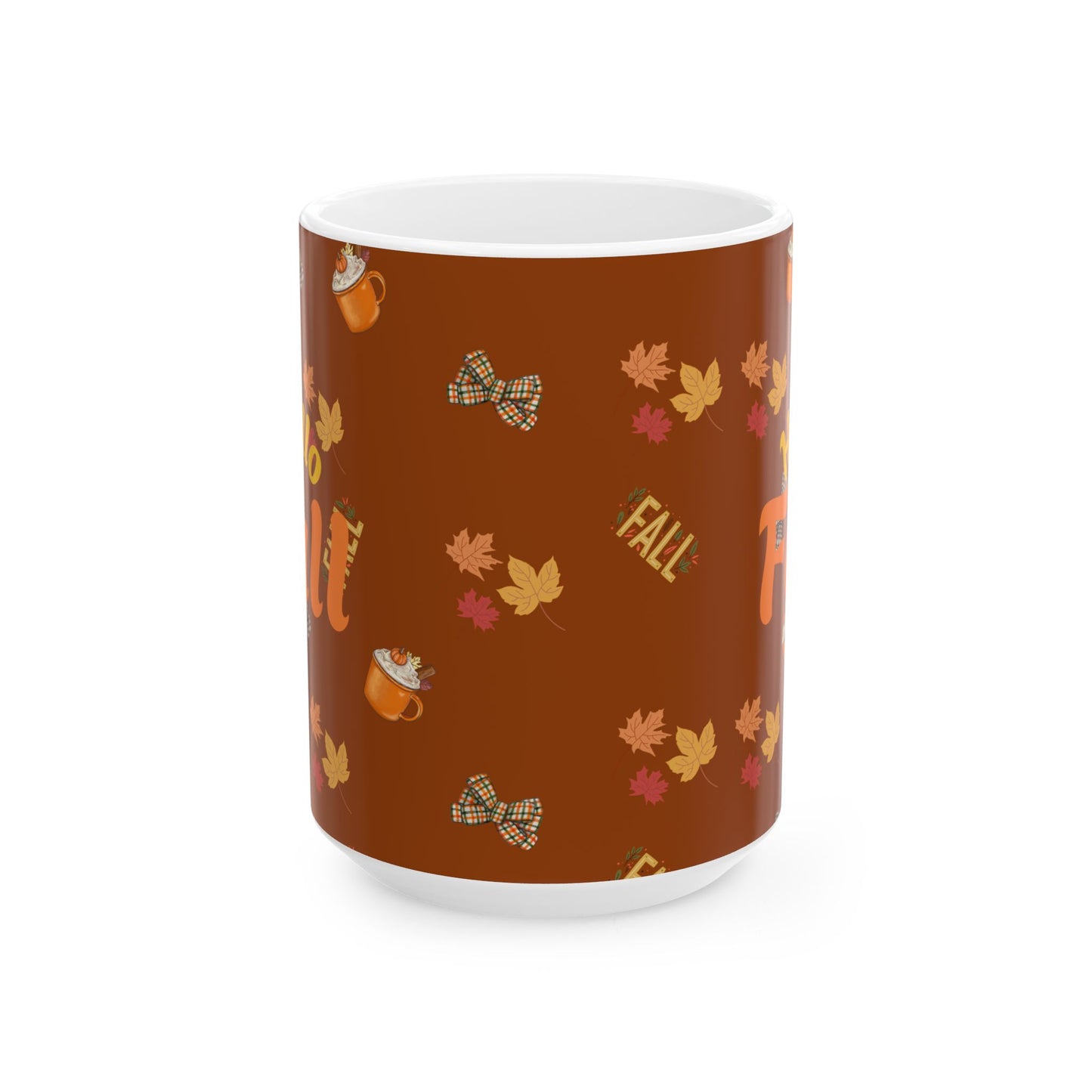 Spiced Latte Fall Ceramic Mug – Cozy Coffee & Tea Cup