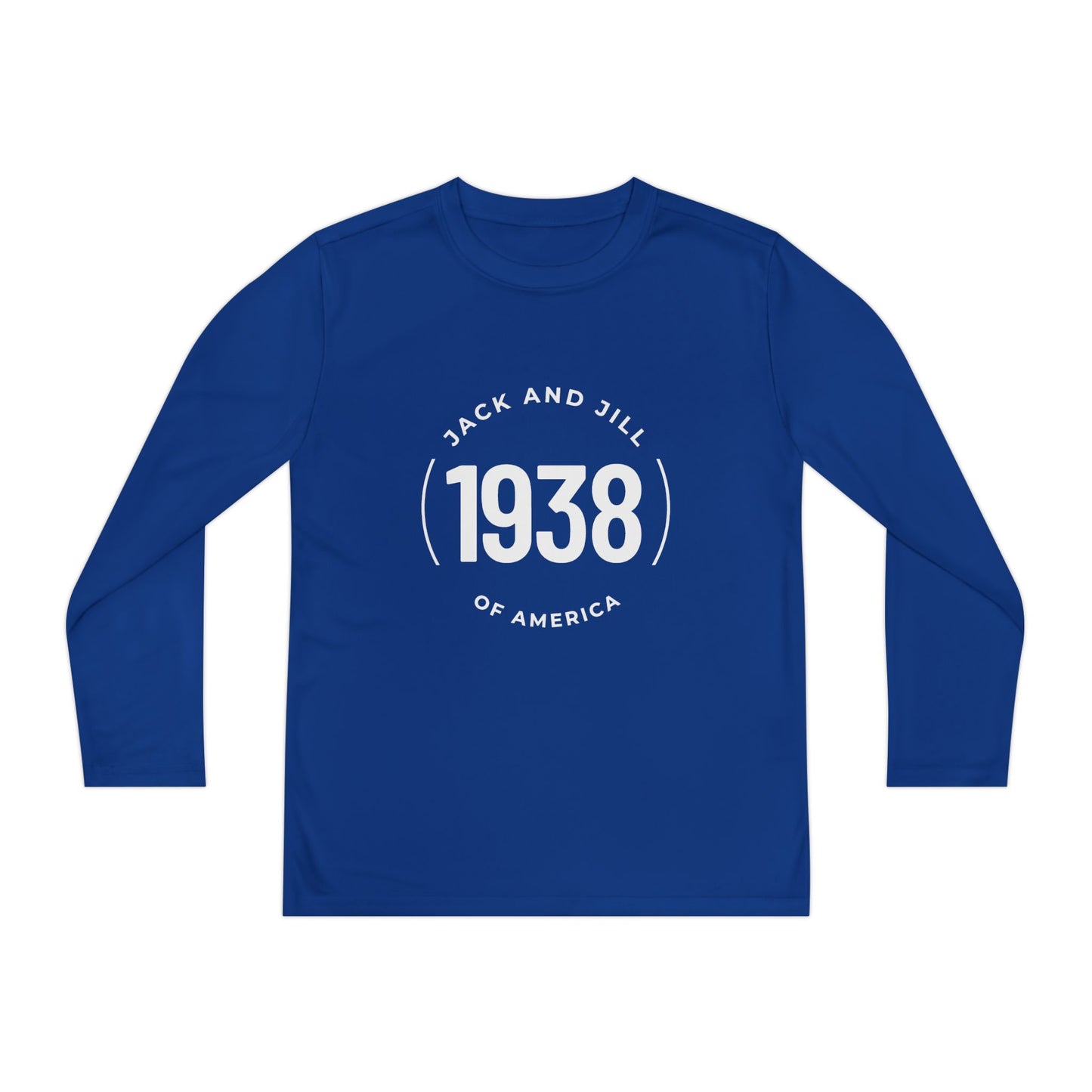 Jack and Jill YOUTH Long Sleeve Tee - 1938 Circle White