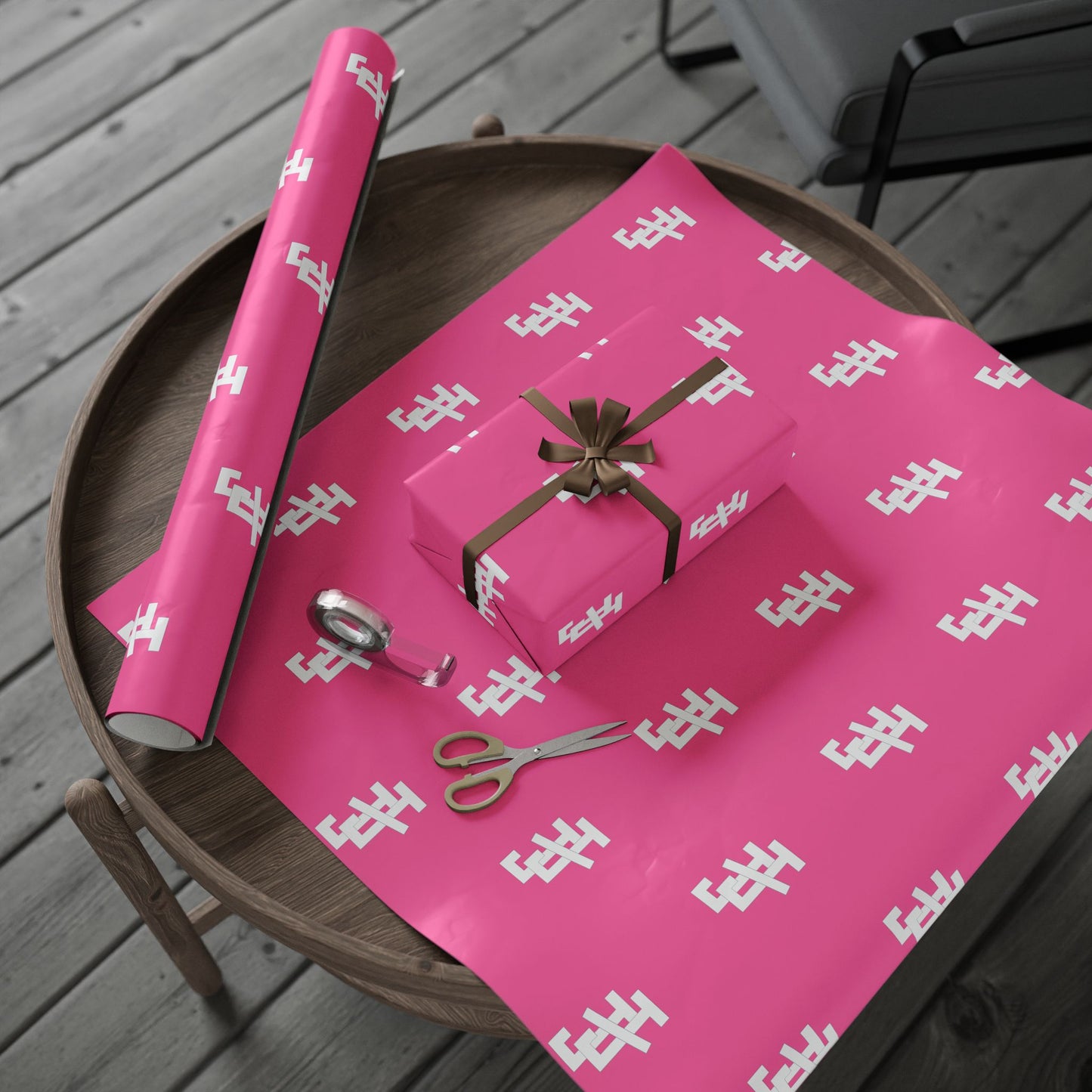 Jack and Jill Wrapping Paper - Vibrant Pink