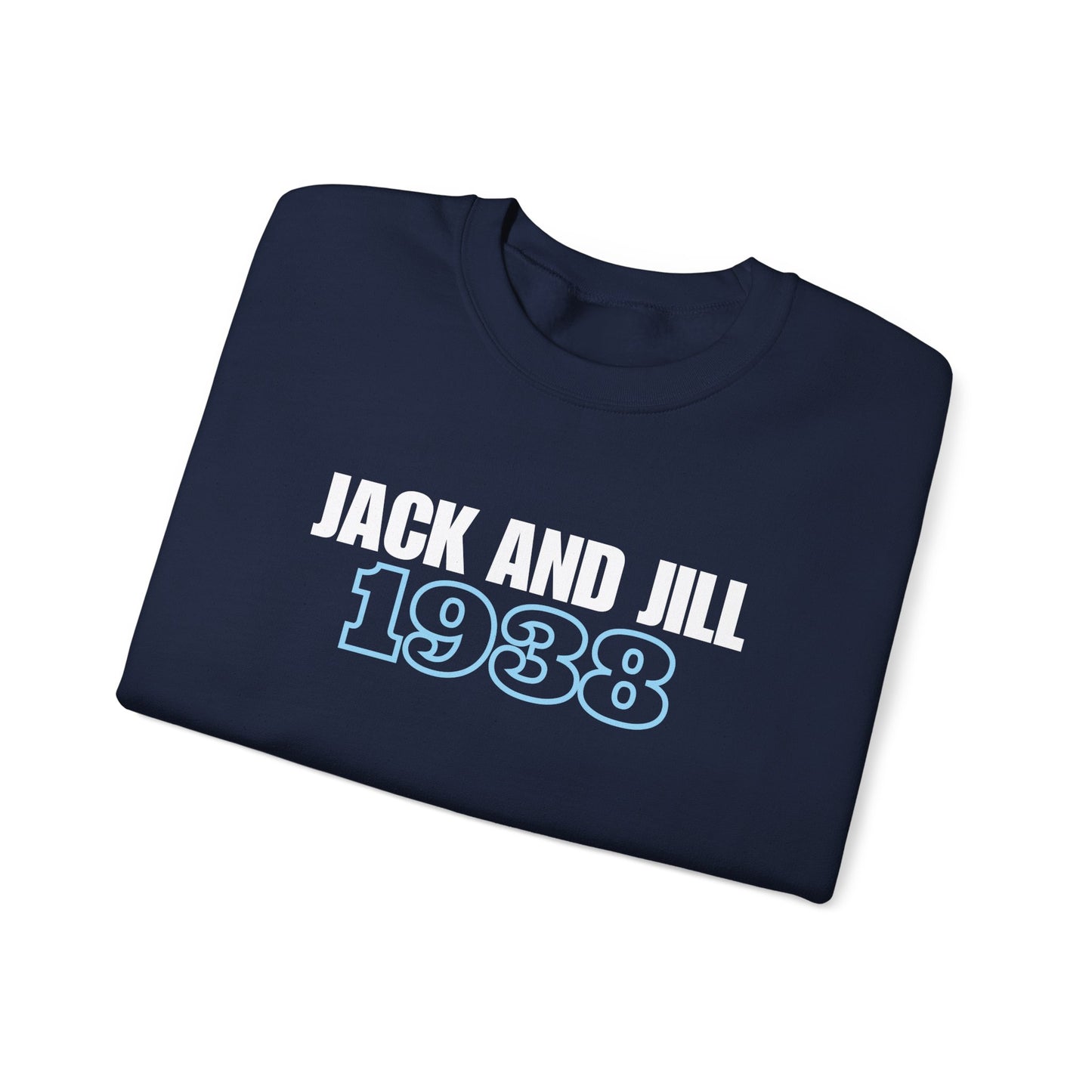 Jack and Jill 1938 Crewneck - White & Blue