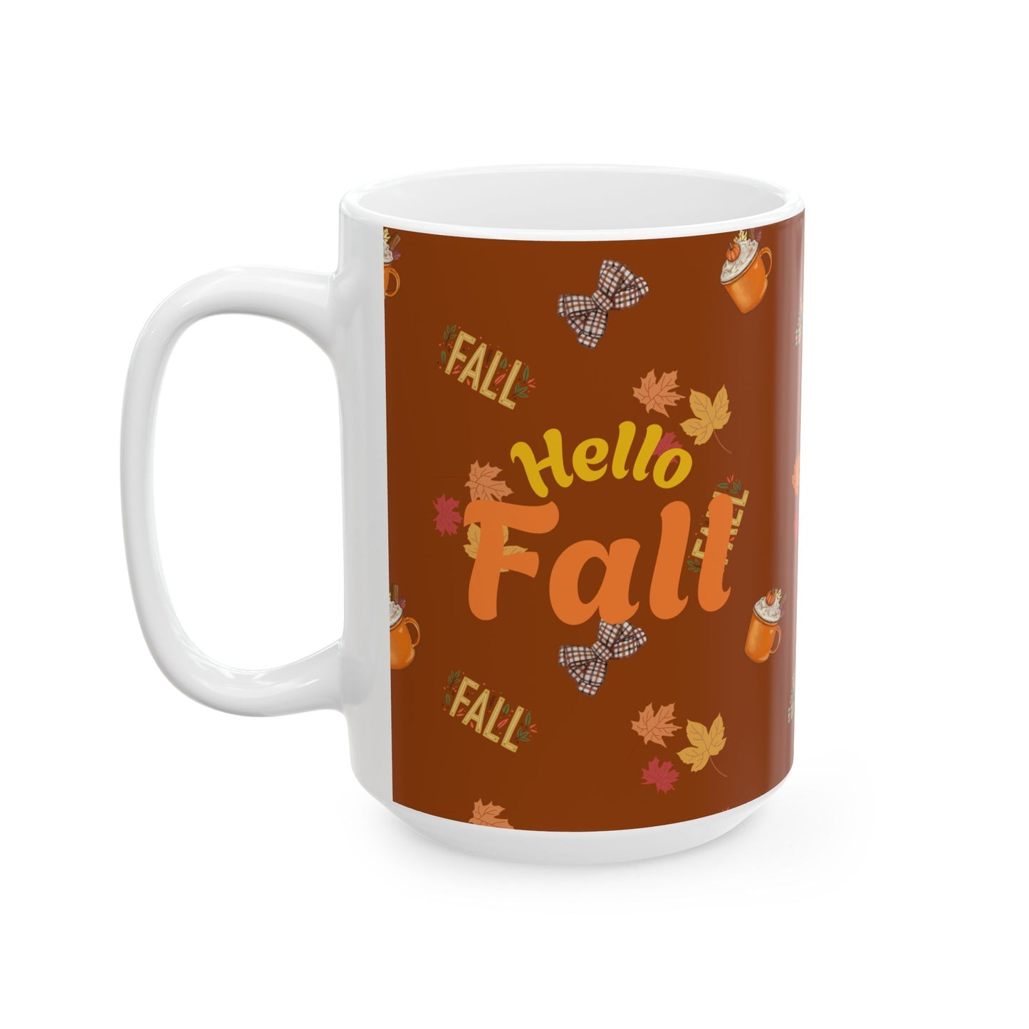 Spiced Latte Fall Ceramic Mug – Cozy Coffee & Tea Cup